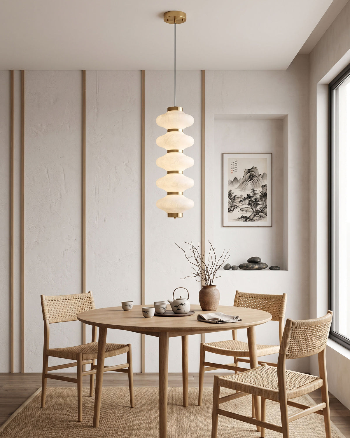 Jett Mulberry Silk Pendant Light