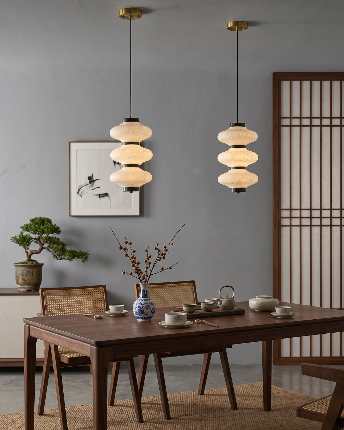 Jett Mulberry Silk Pendant Light