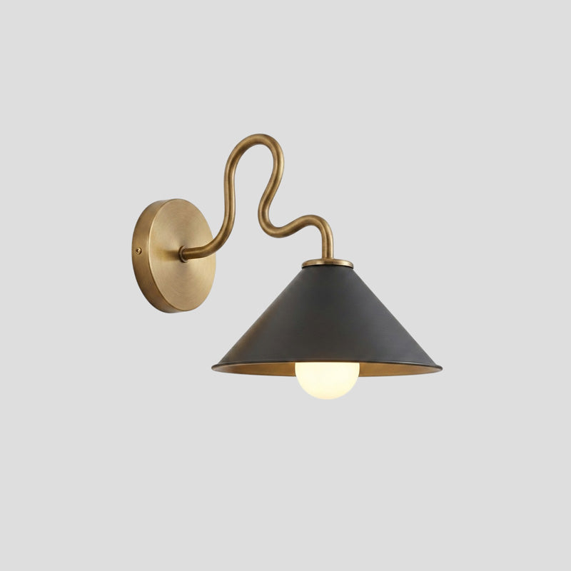 Jorick Wavy Brass Wall Sconce