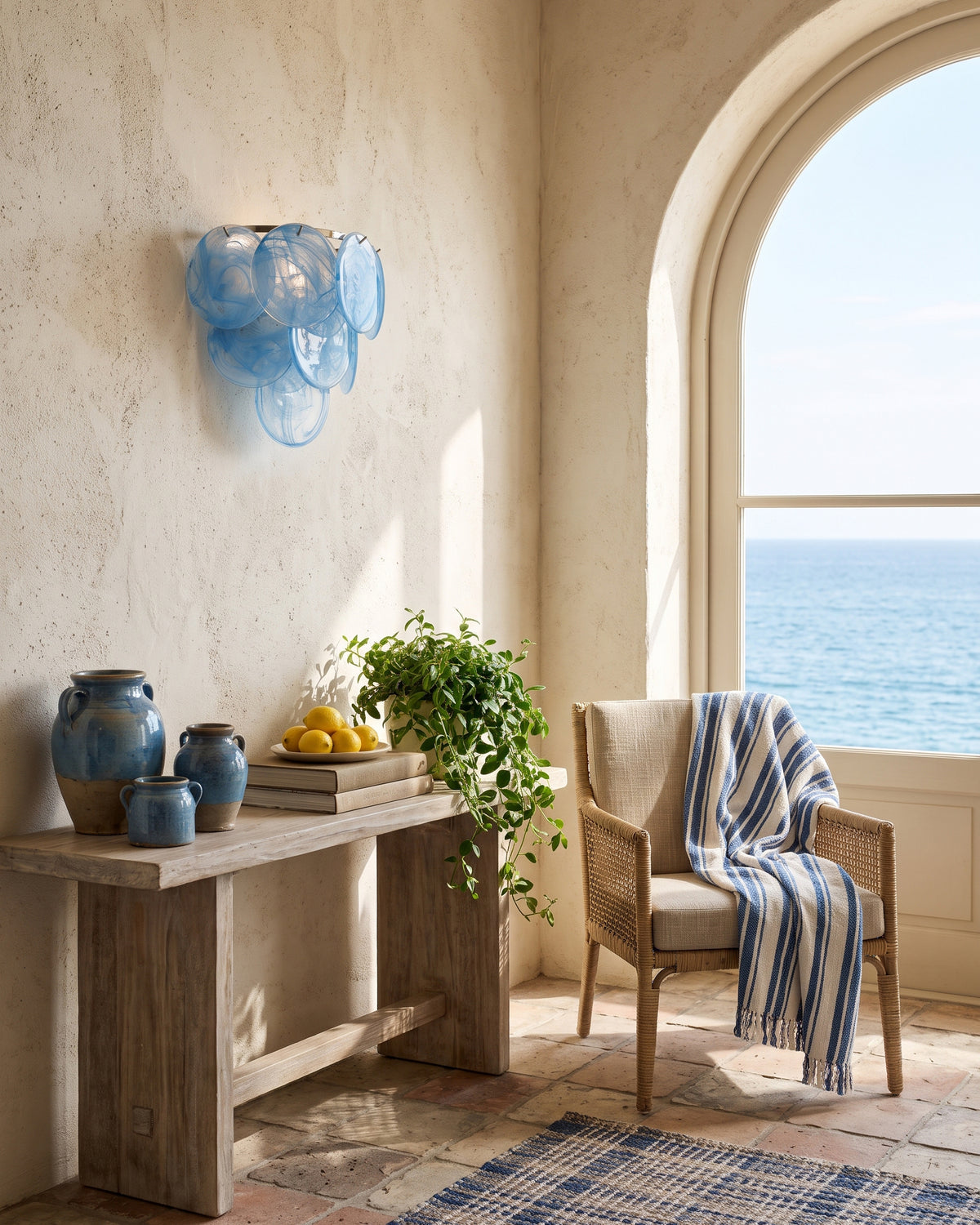 Keanu Ripple Glass Wall Sconce