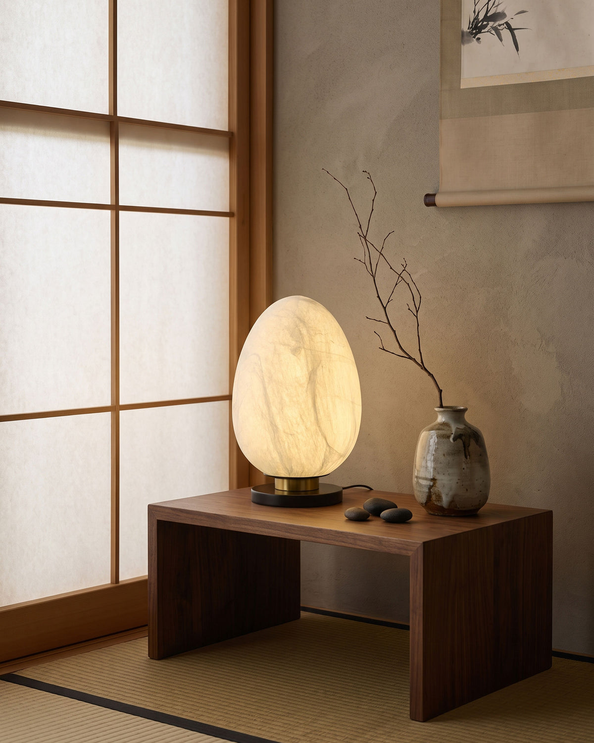 Keir Mulberry Silk Table Lamp