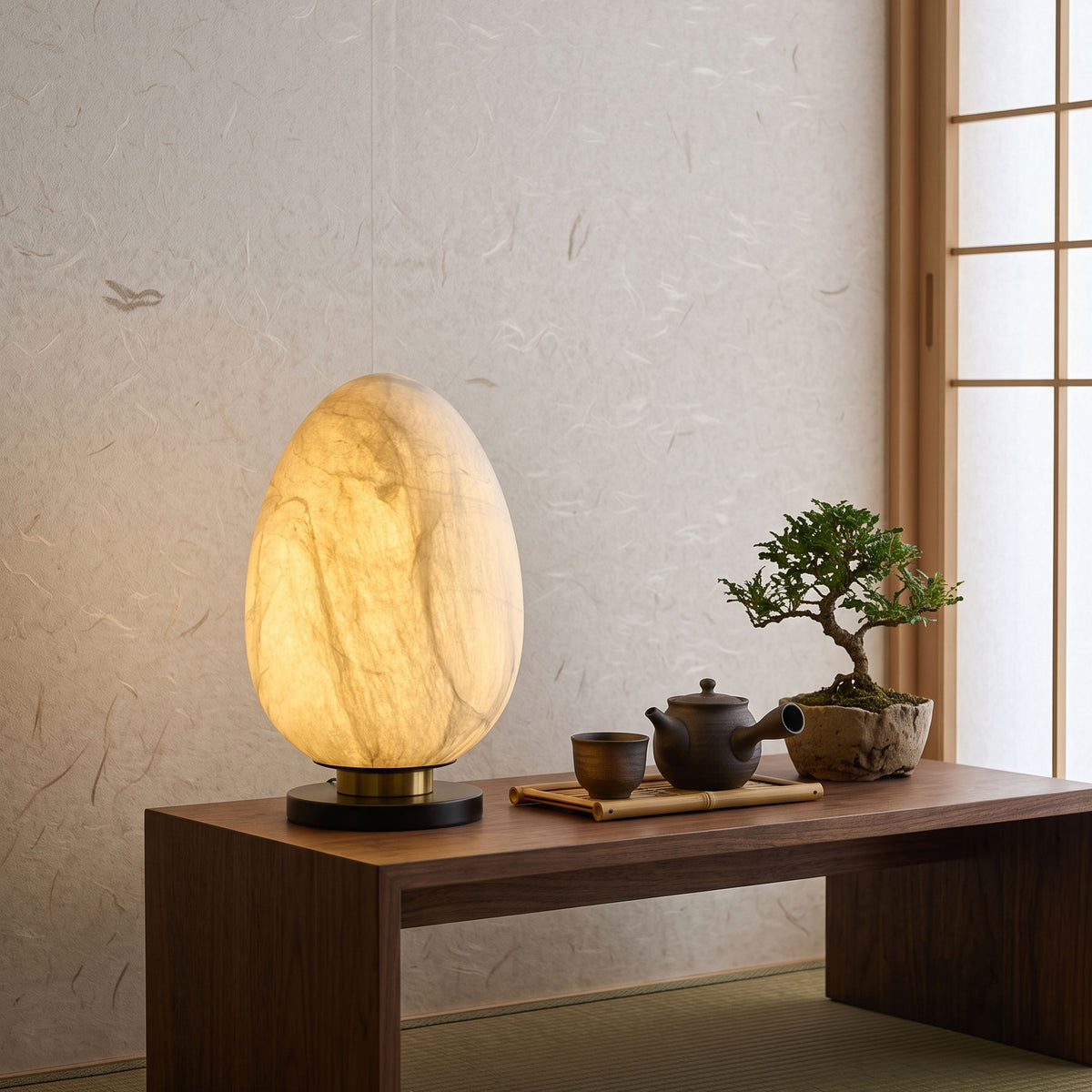 Keir Mulberry Silk Table Lamp