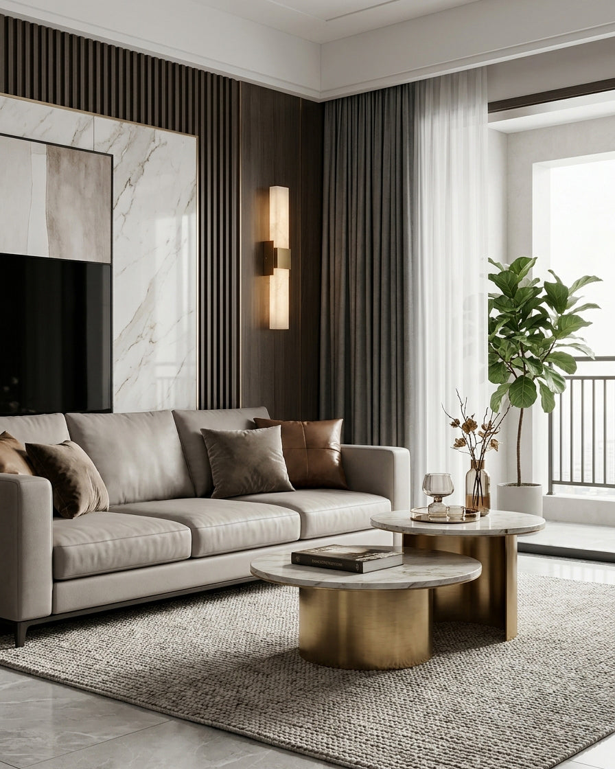 مصباح Kensington Alabaster الجداري