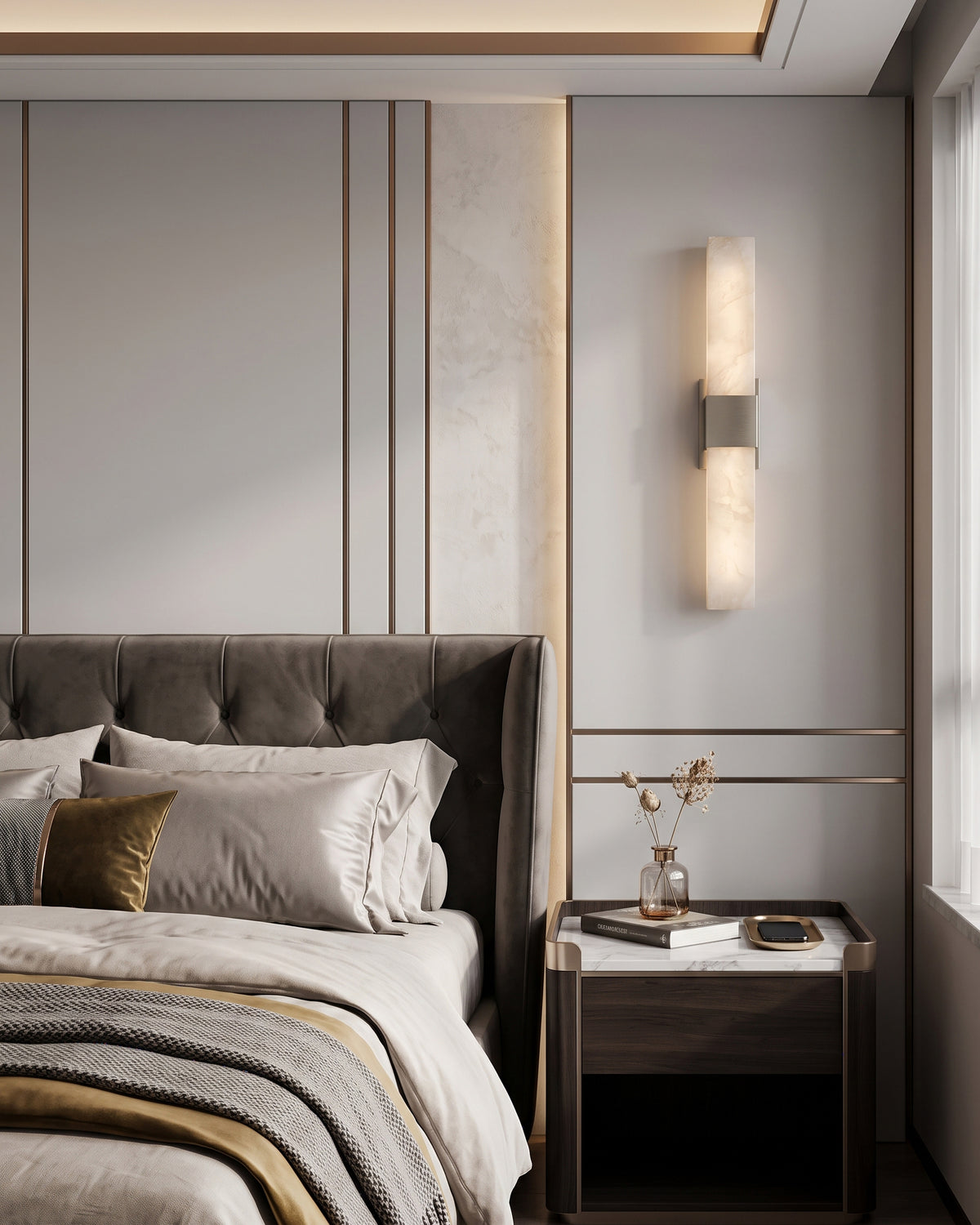 مصباح Kensington Alabaster الجداري
