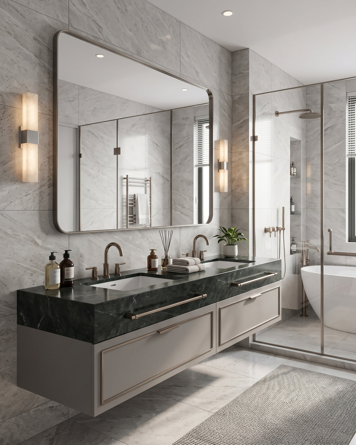 مصباح Kensington Alabaster الجداري