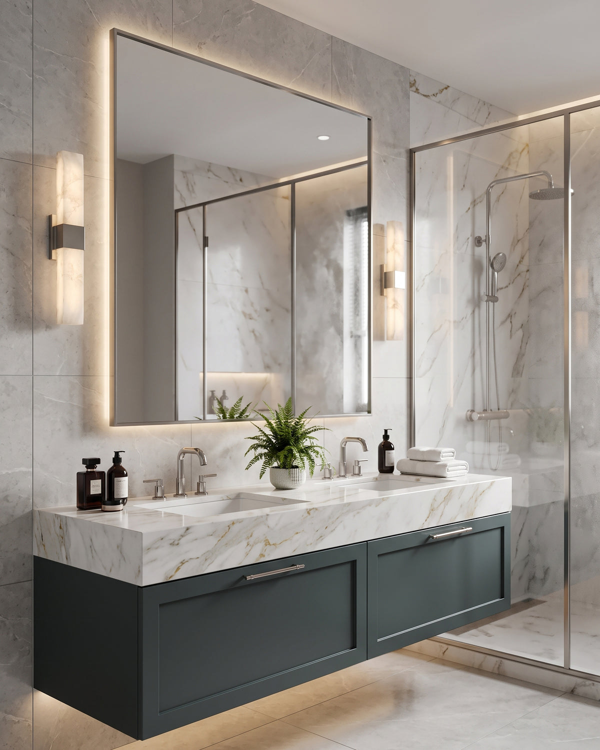 مصباح Kensington Alabaster الجداري