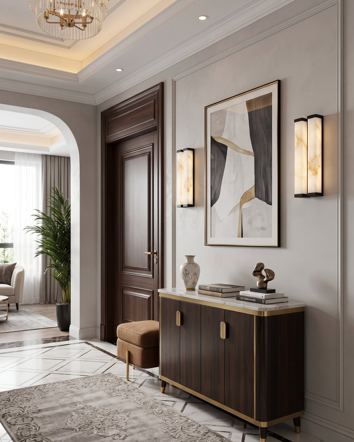 مصباح جداري Kensley الألباستر LED