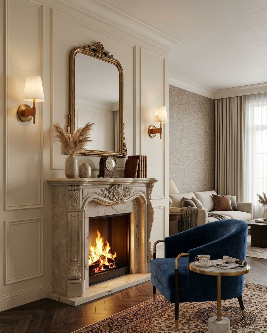Kerrick Alabaster Leather Wall Sconce