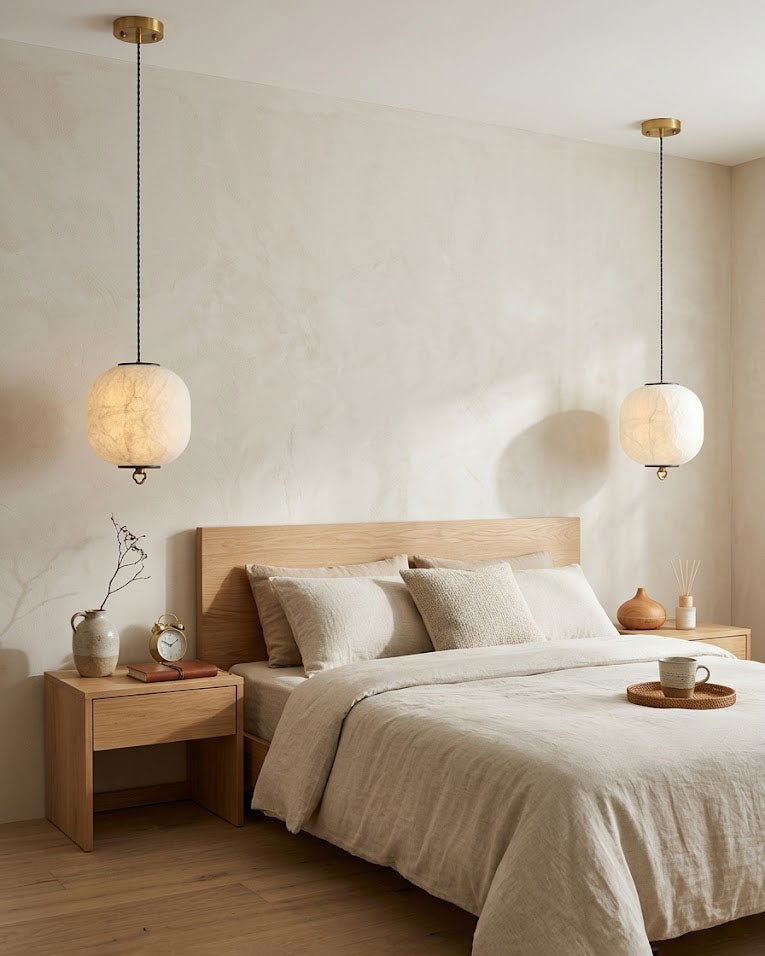Kian Mulberry Silk Pendant Light