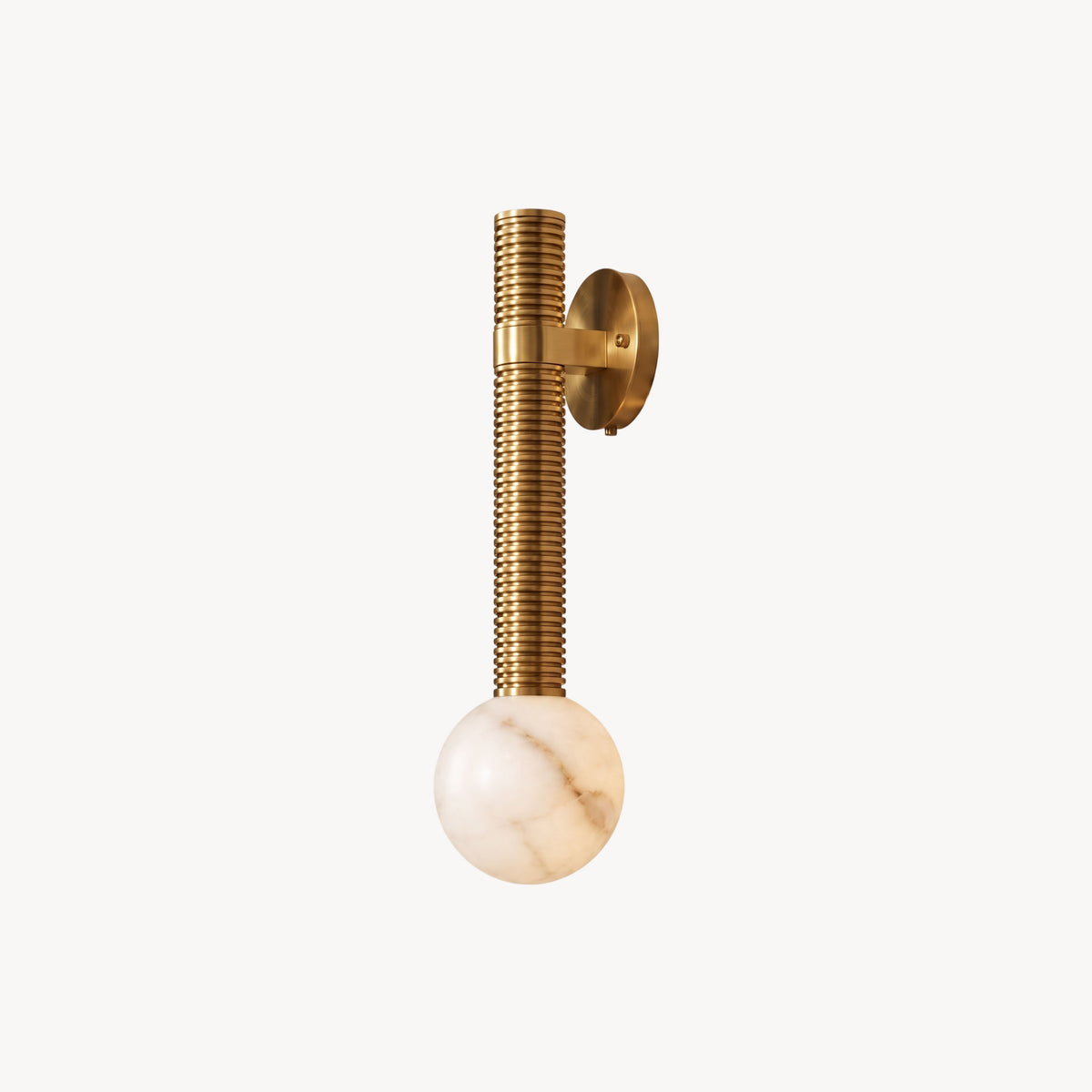 Kidd Globe Alabaster Wall Sconce