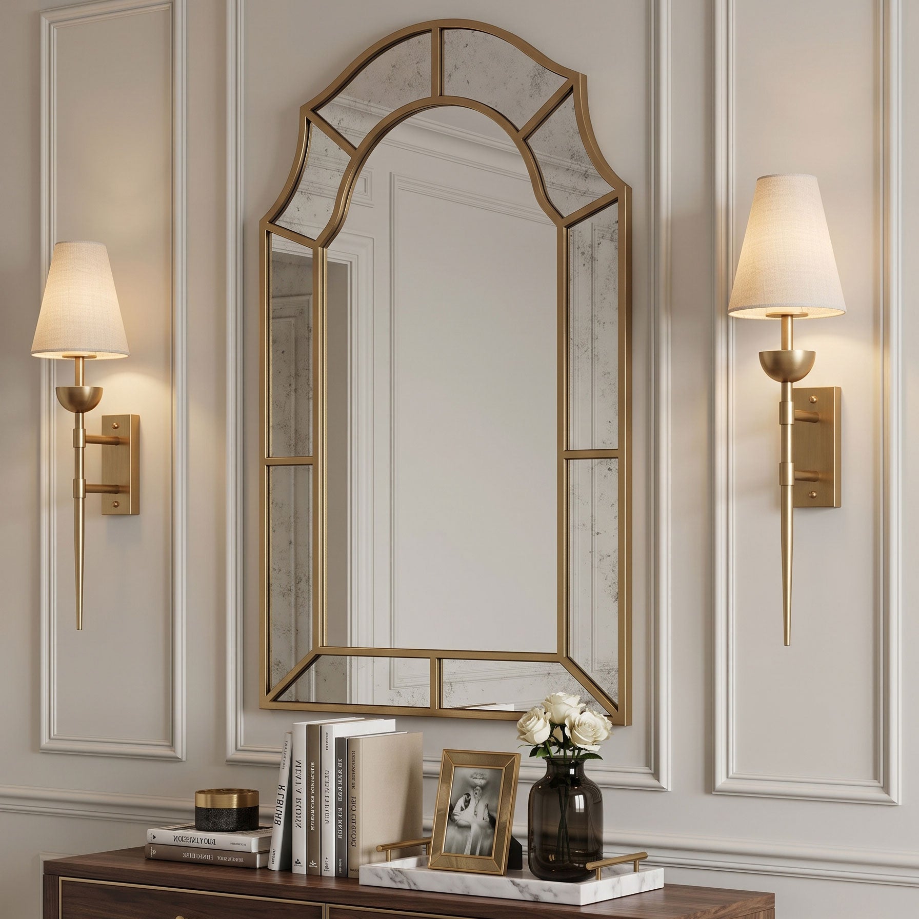 Kincaid Brass Fabric Wall Sconce
