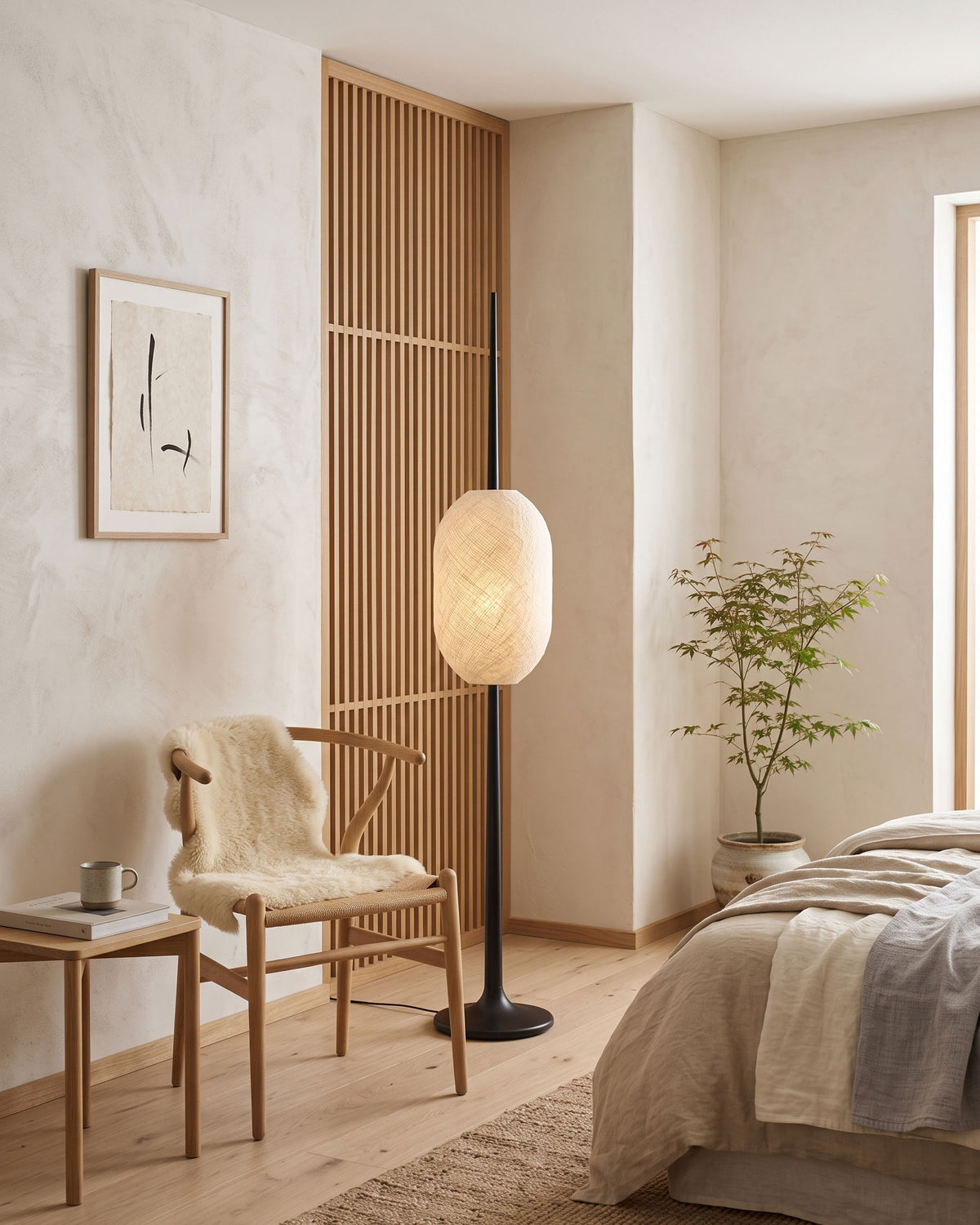 Kiran Mulberry Silk Floor Lamp