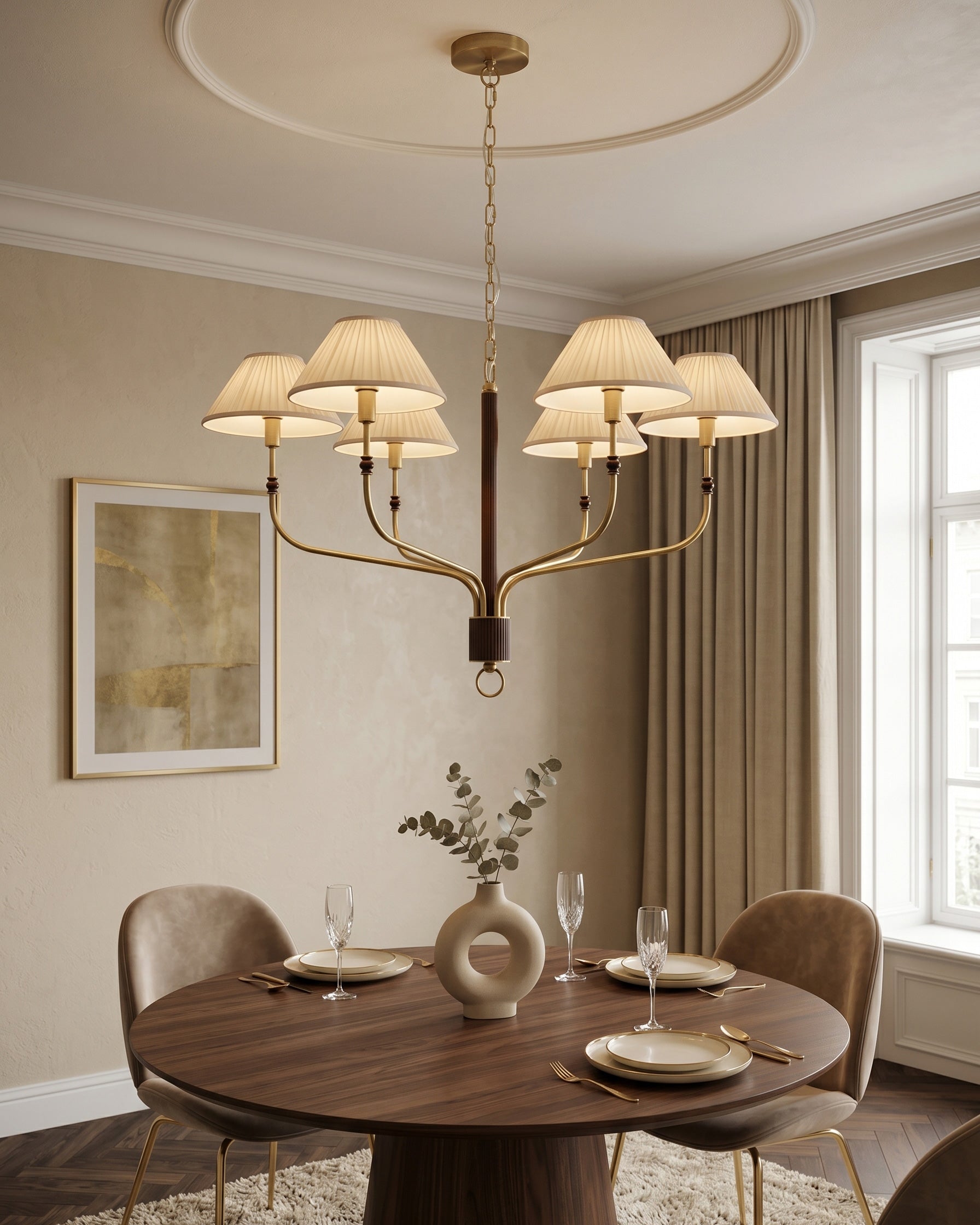 Laurent Pleated Chandelier