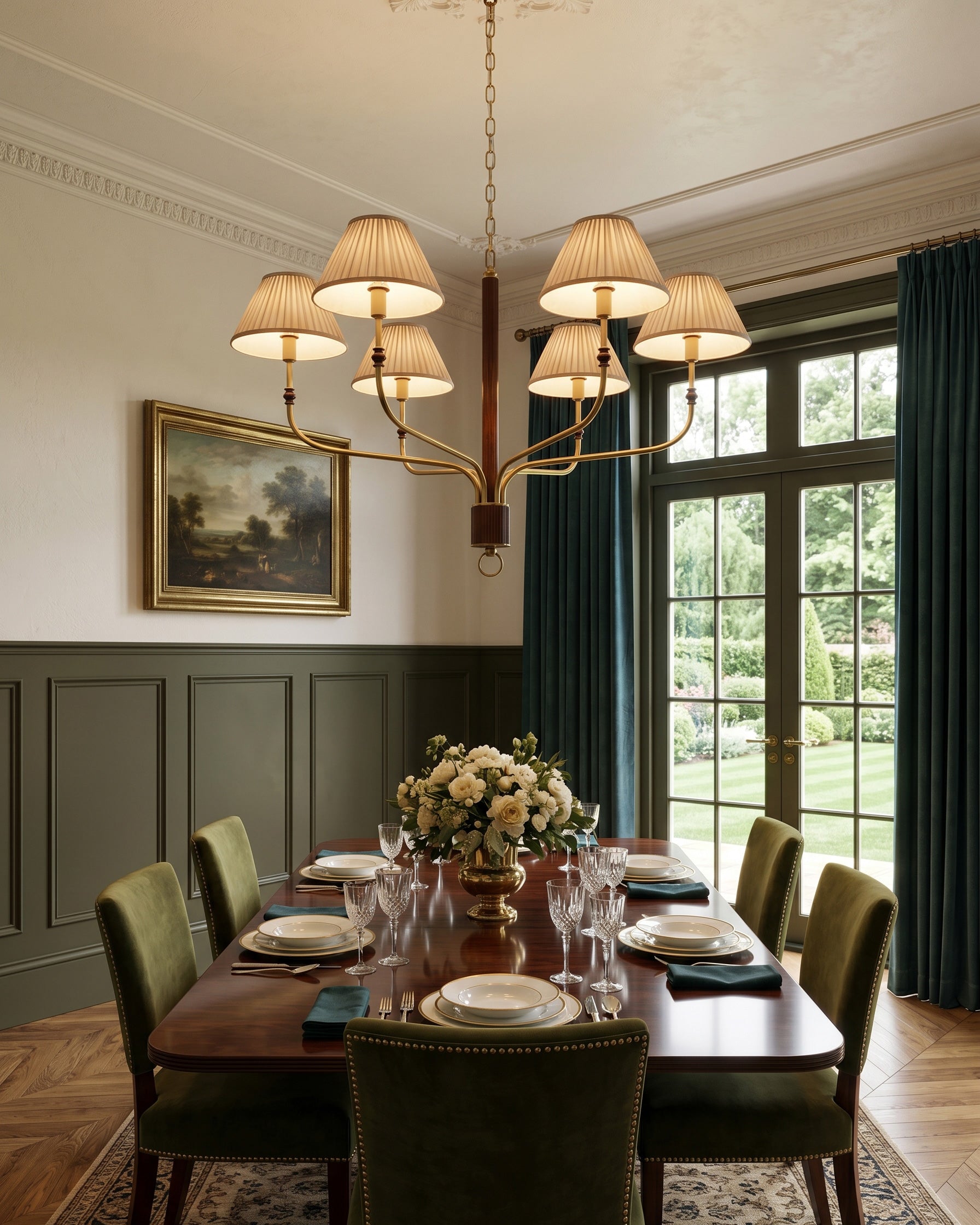 Laurent Pleated Chandelier