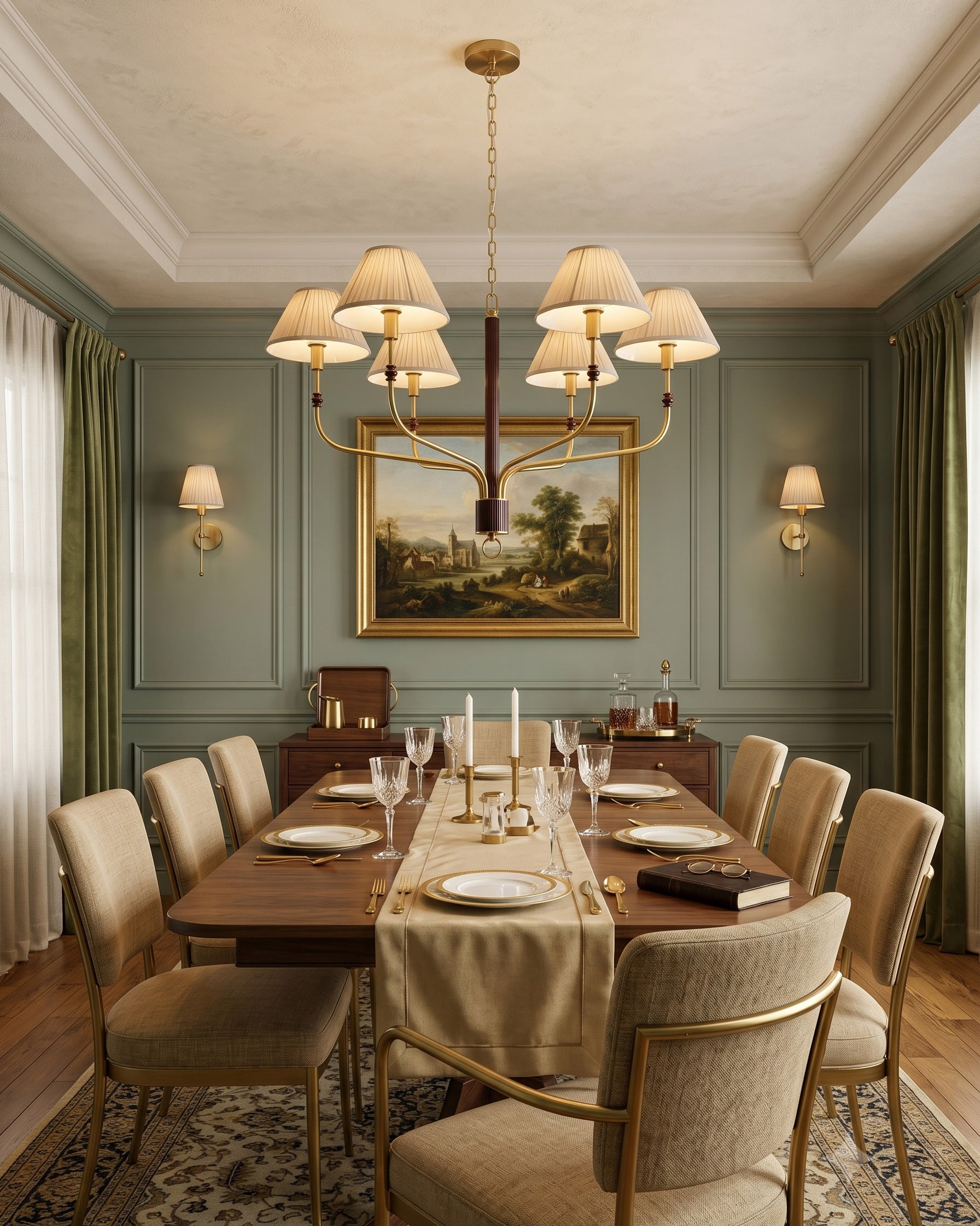 Laurent Pleated Chandelier