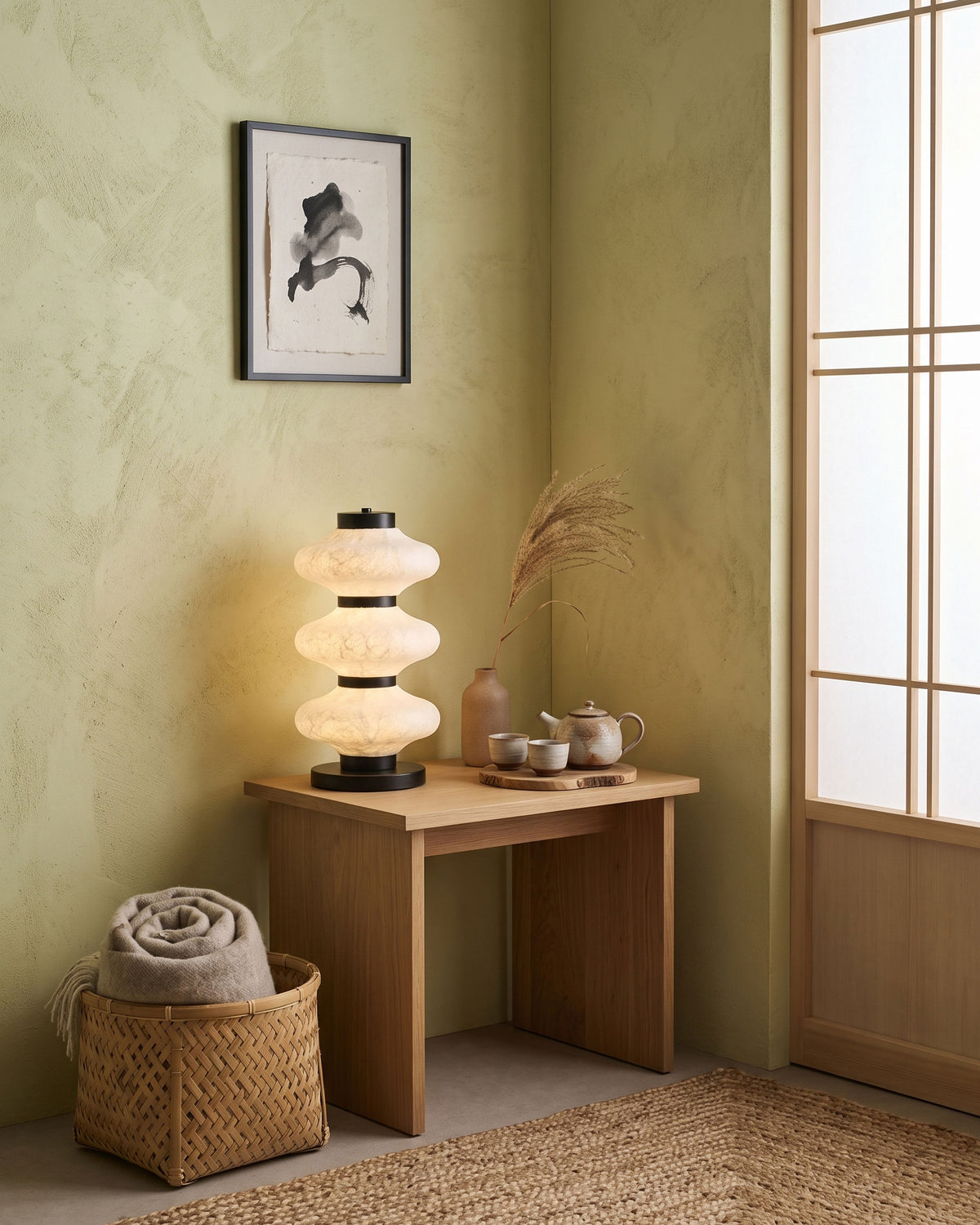 Leighton Mulberry Silk Table Lamp