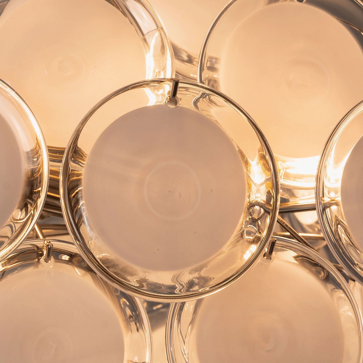Benton Glass Disc Flush Mount