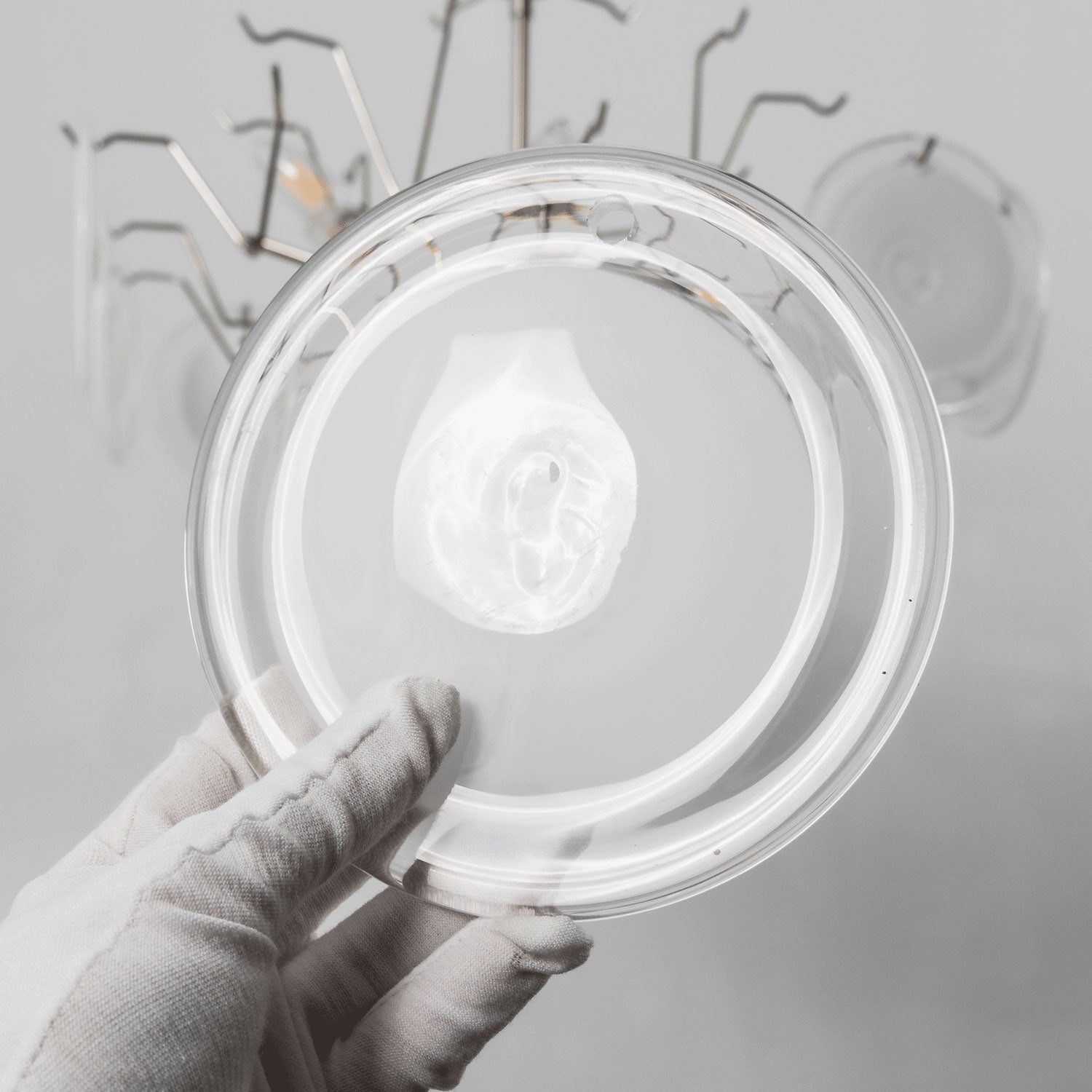 Benton Glass Disc Flush Mount