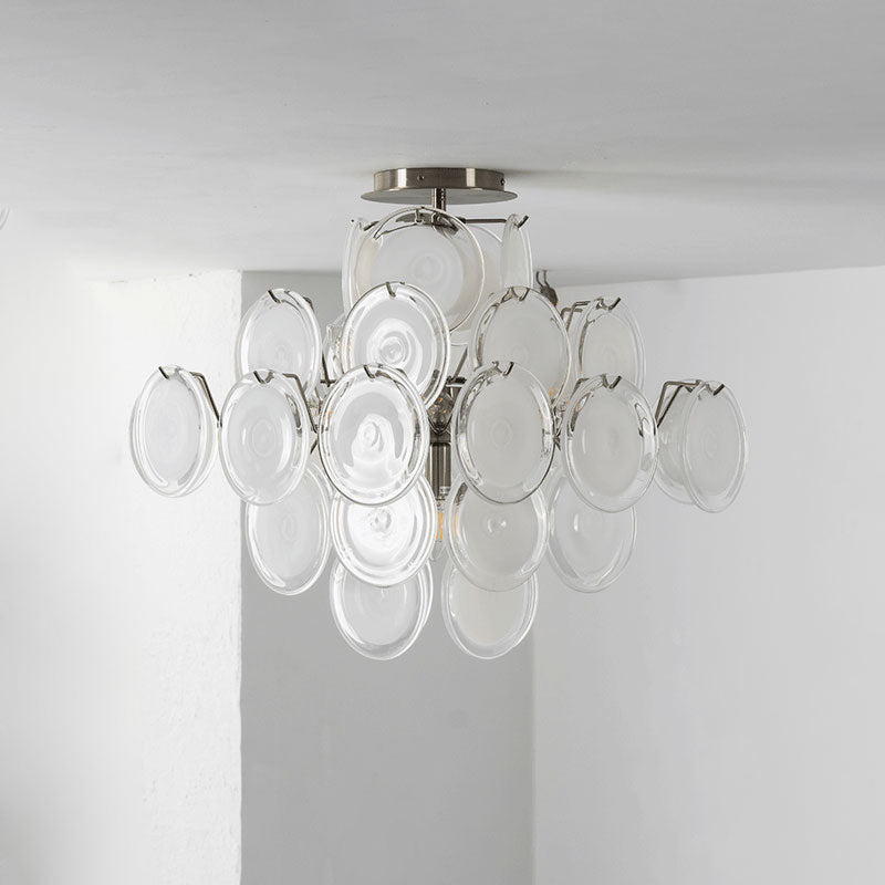 Benton Glass Disc Flush Mount