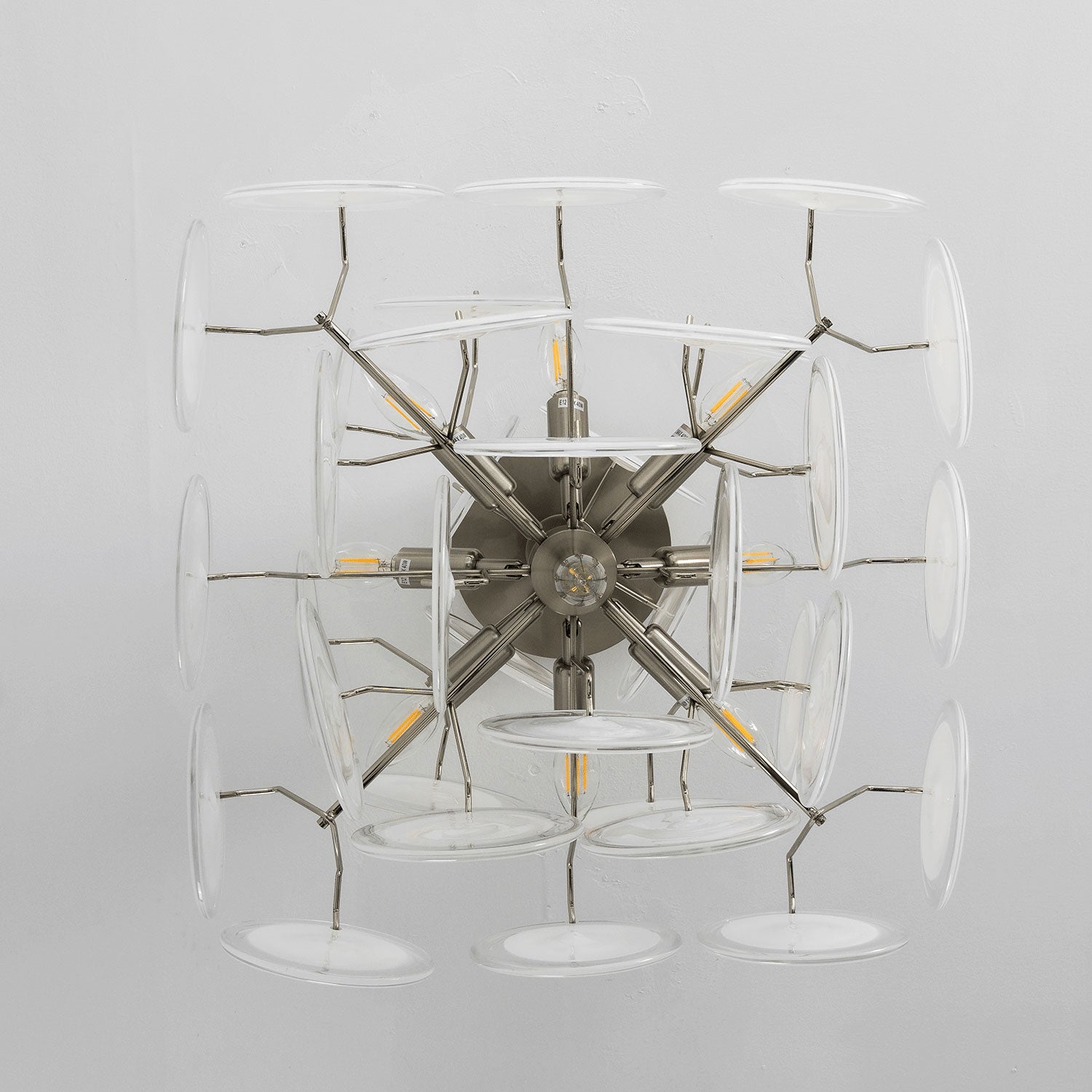 Benton Glass Disc Flush Mount