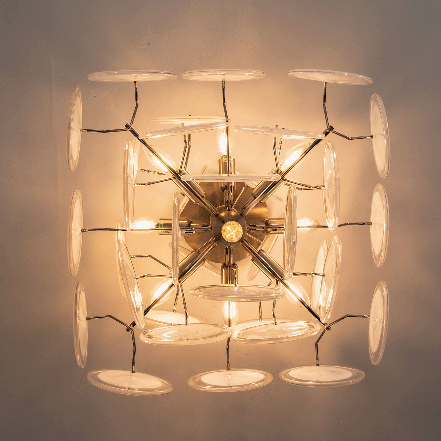 Benton Glass Disc Flush Mount