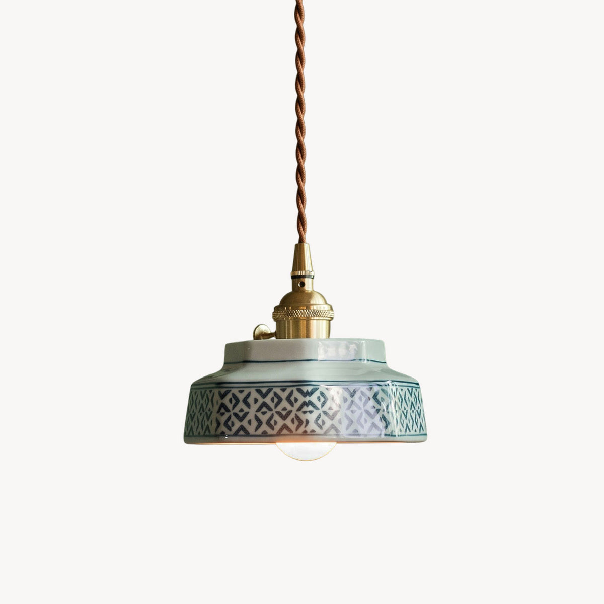 Leofric Retro Ceramic Pendant Lamp