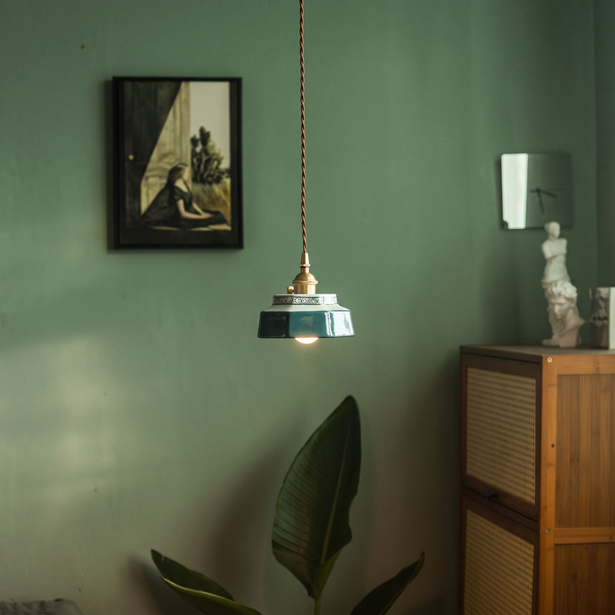 Leofric Retro Ceramic Pendant Lamp – detail 20