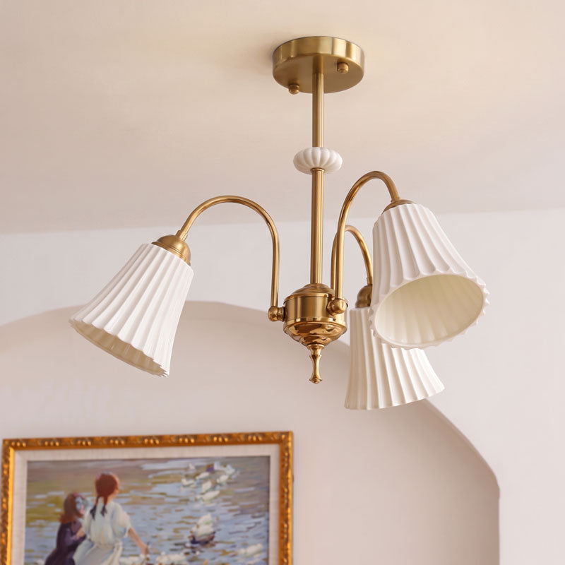 Leona Fluted Ceramic Chandelier
