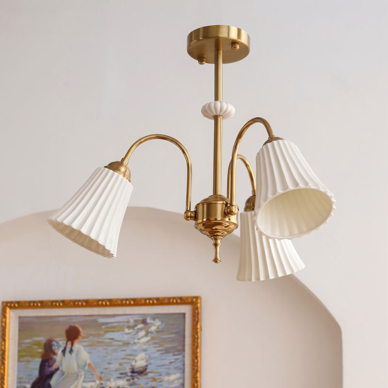 Leona Fluted Ceramic Chandelier