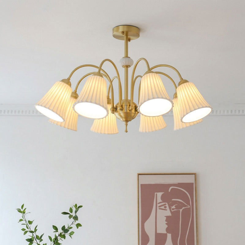 Leona Fluted Ceramic Chandelier