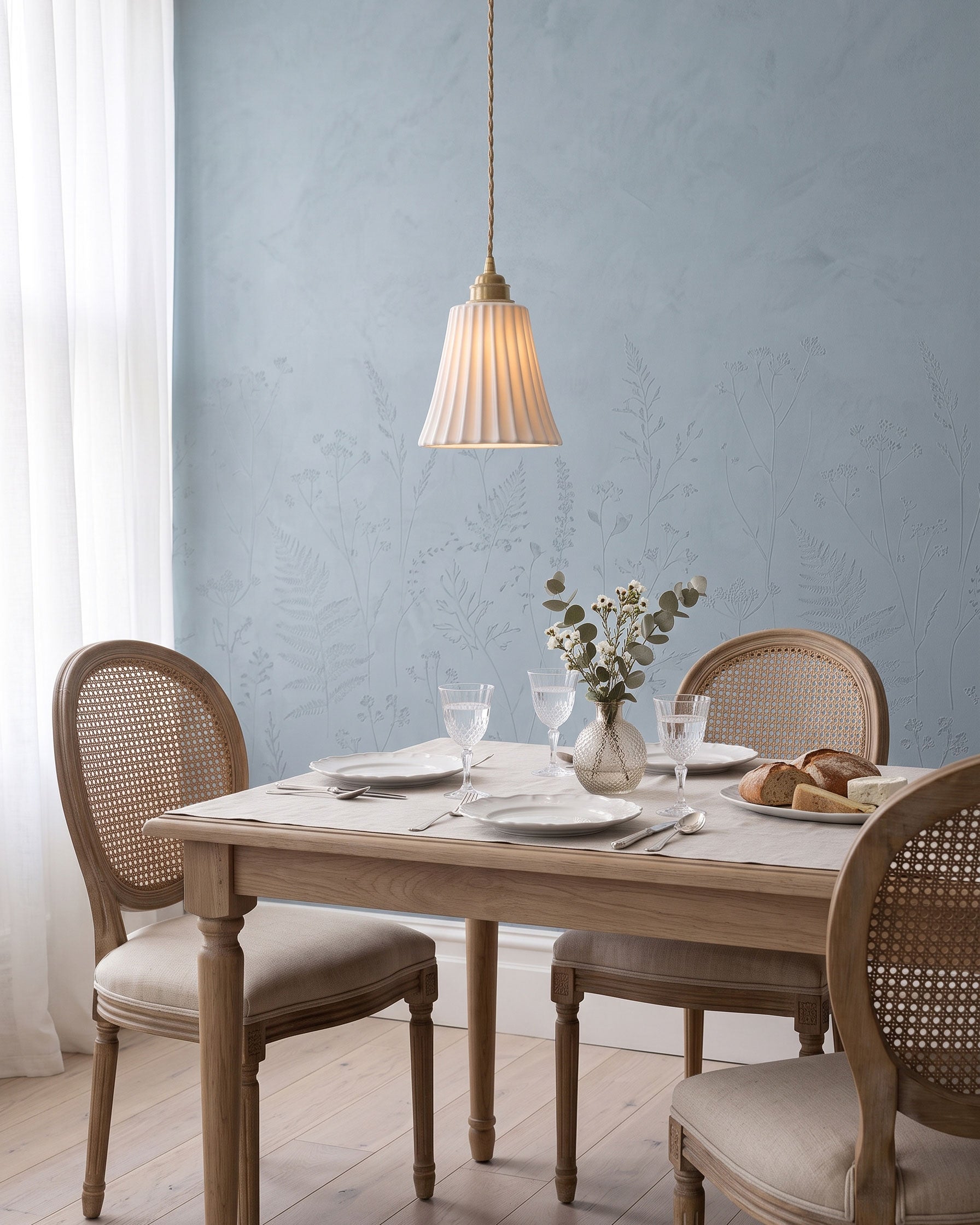 Leona Fluted Ceramic Pendant Light