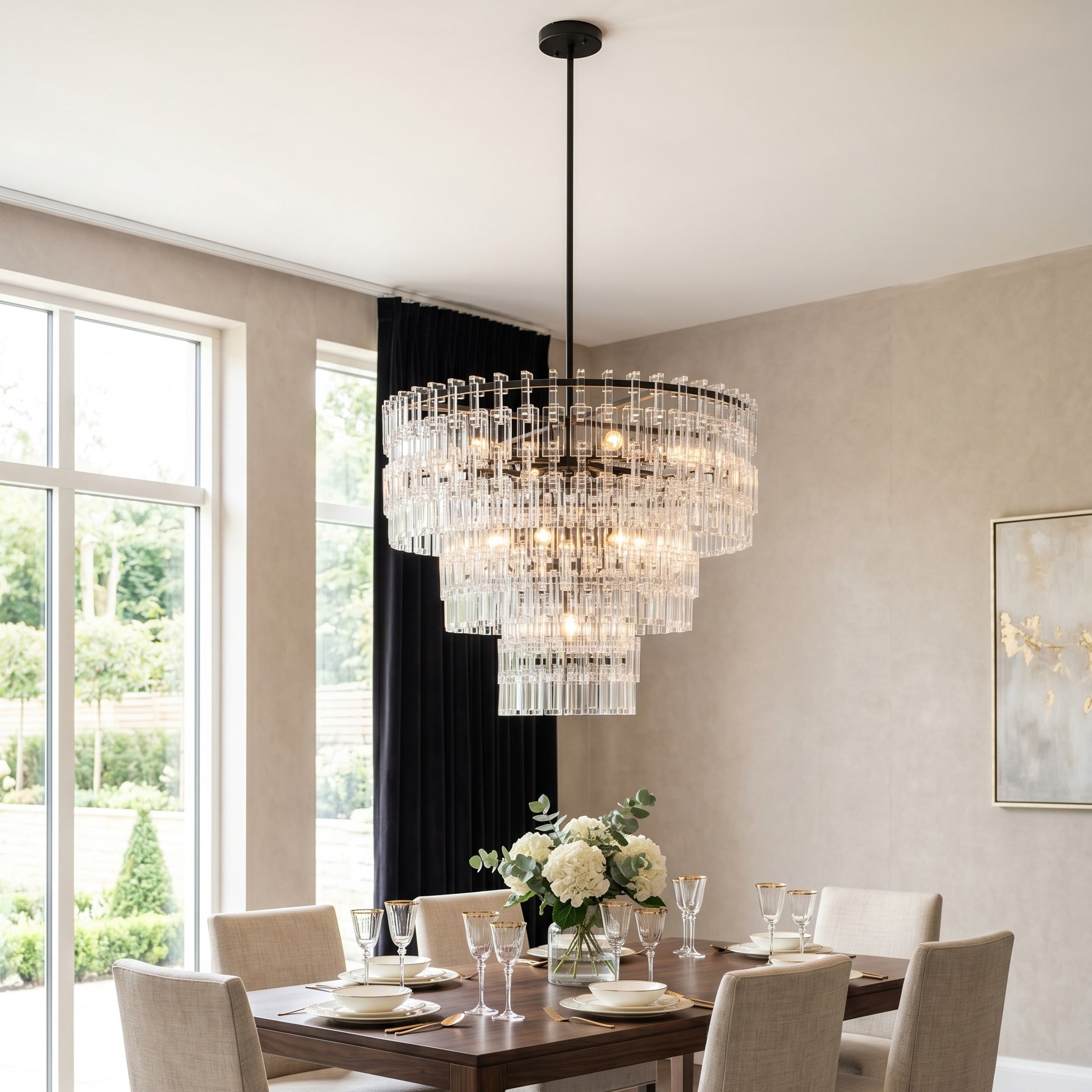 Lexington Tiered Crystal Chandelier
