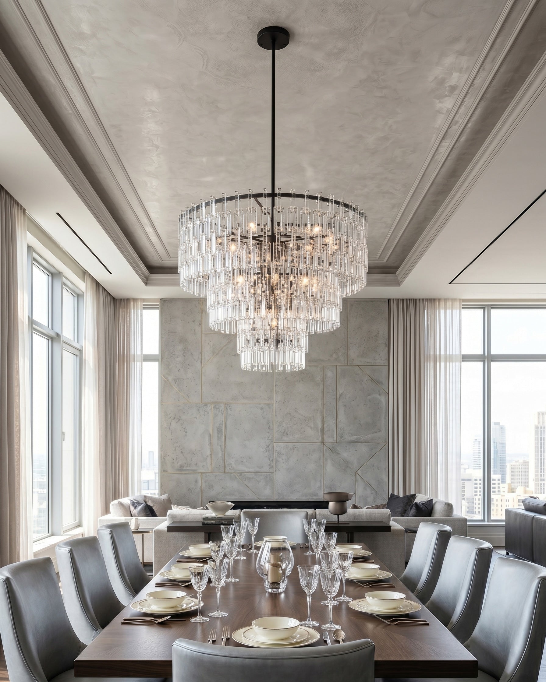 Lexington Tiered Crystal Chandelier