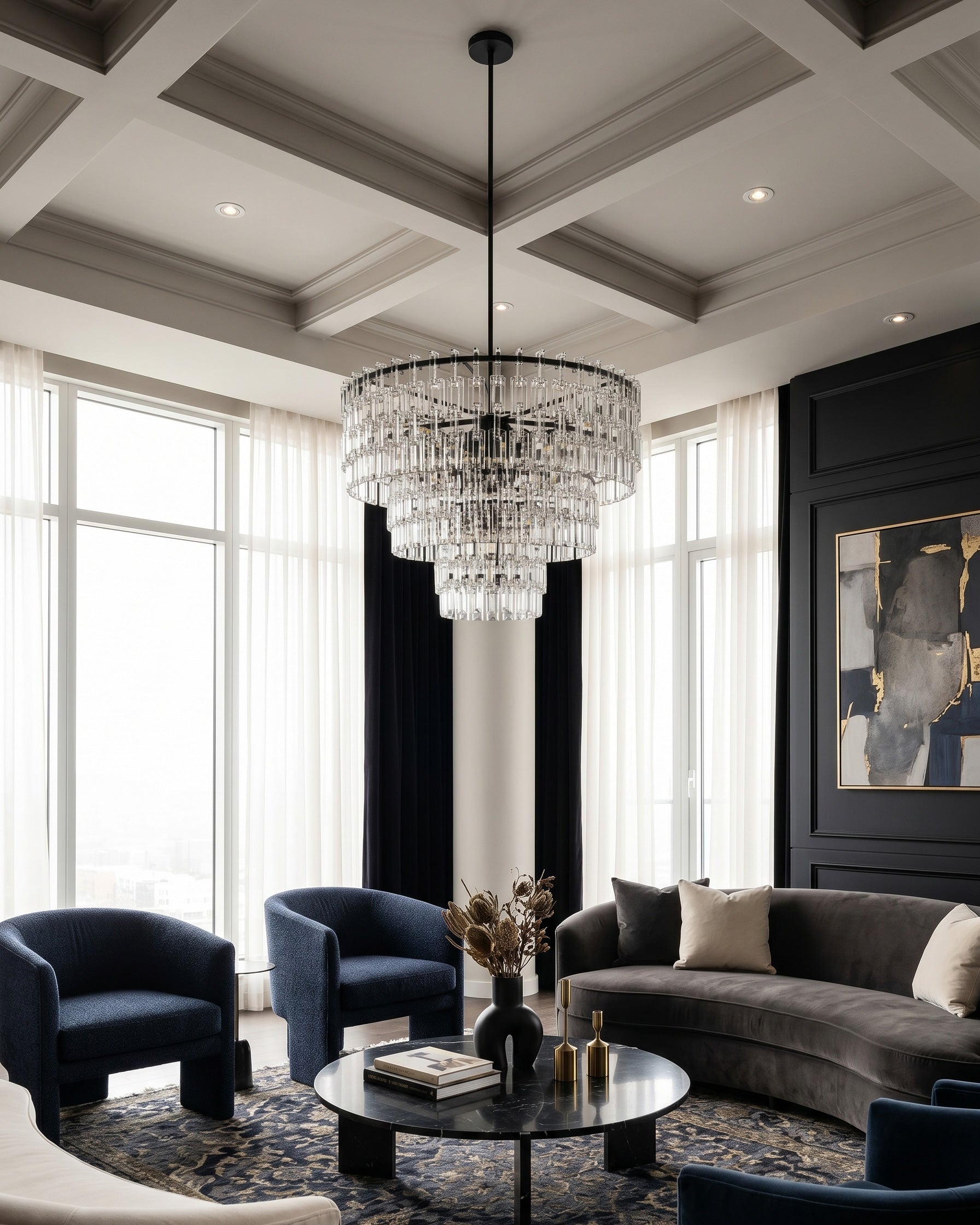 Lexington Tiered Crystal Chandelier