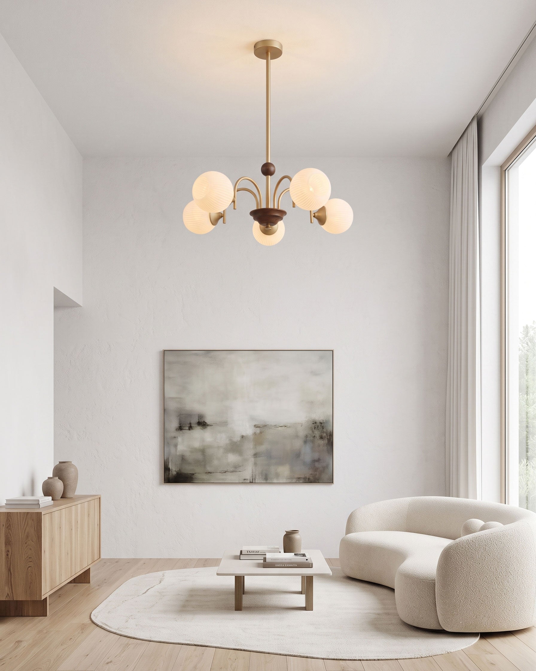 Linus Retro Glass Chandelier