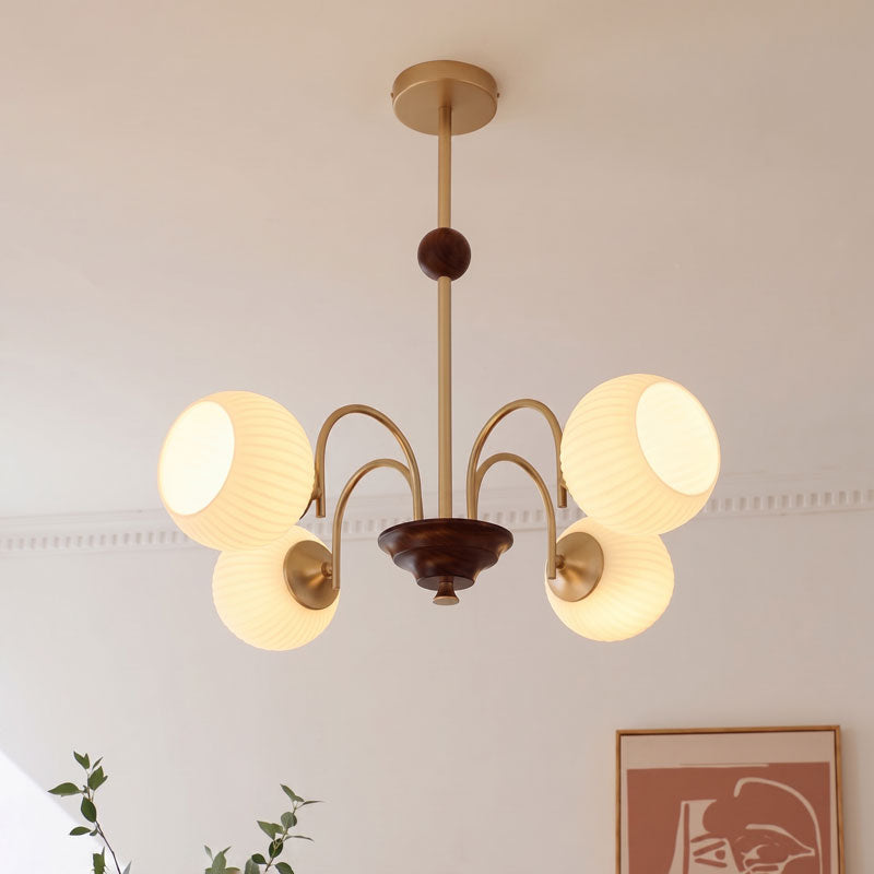 Linus Retro Glass Chandelier