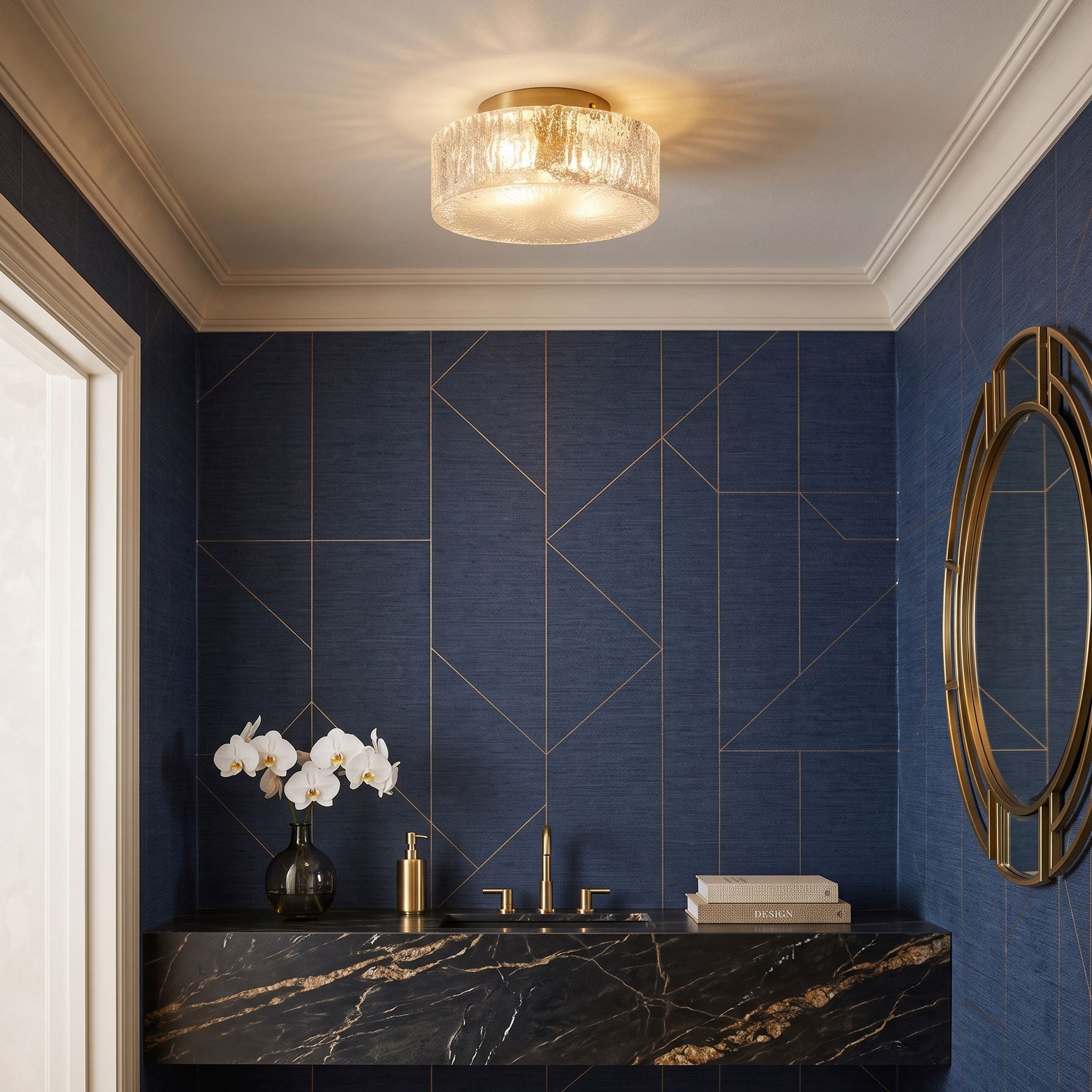 Lowell Brass Ice Semi-Flush Mount