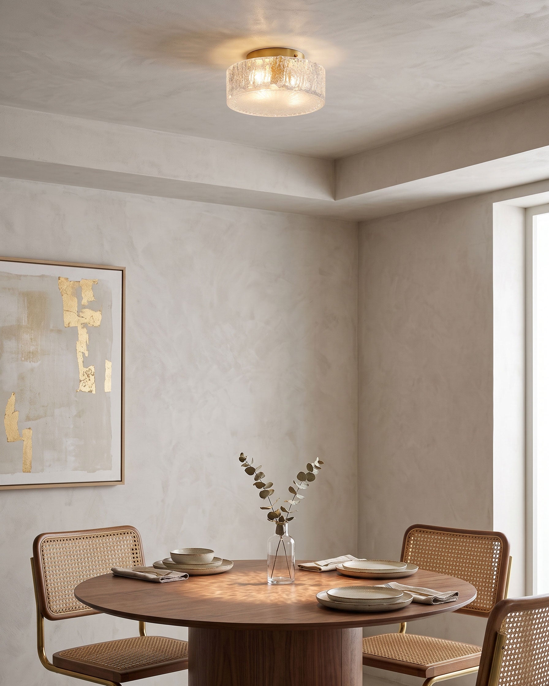 Lowell Brass Ice Semi-Flush Mount