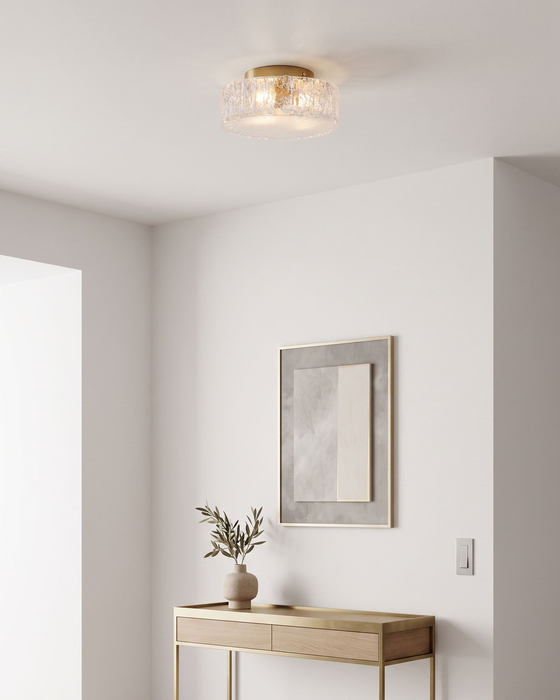 Lowell Brass Ice Semi-Flush Mount