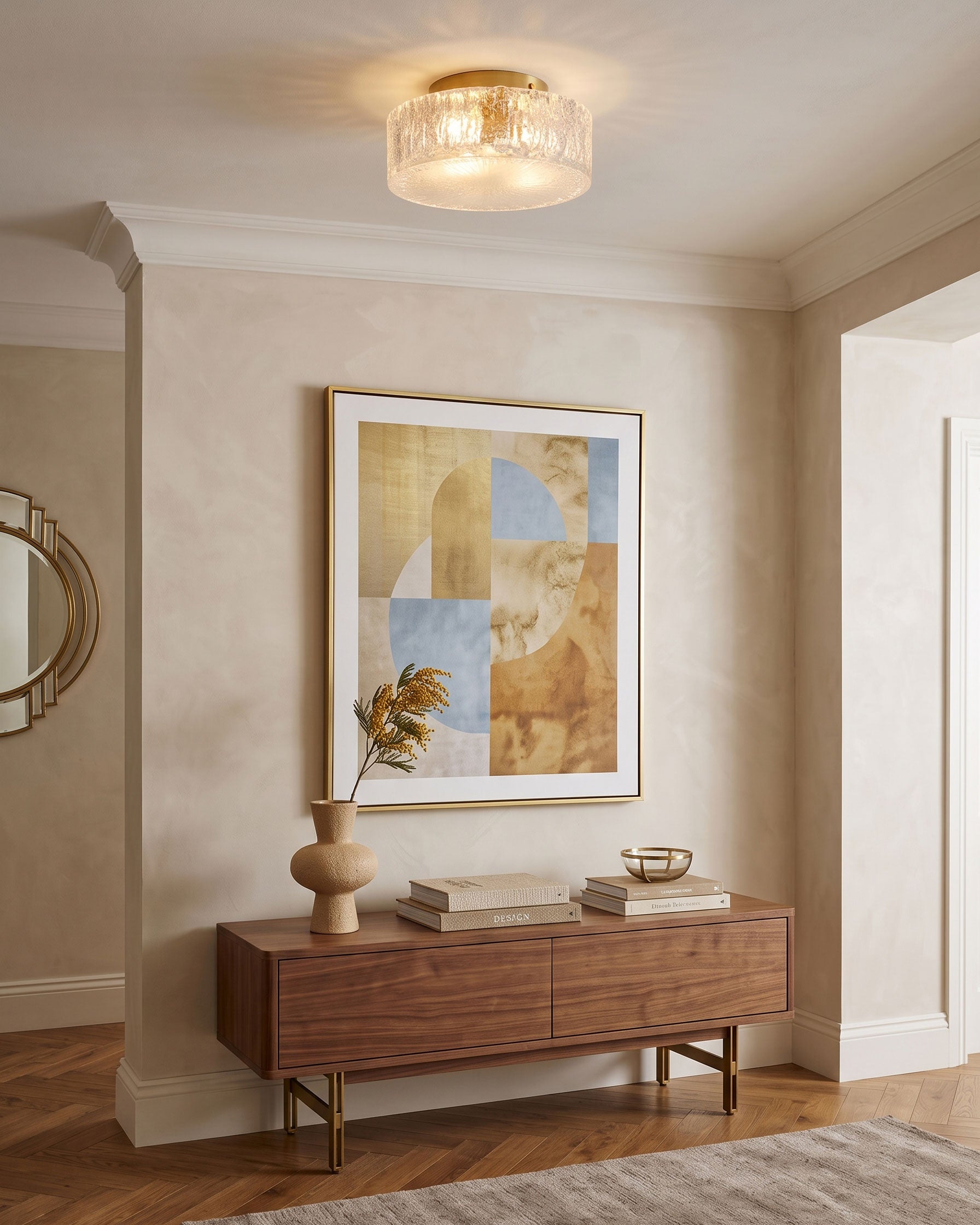Lowell Brass Ice Semi-Flush Mount