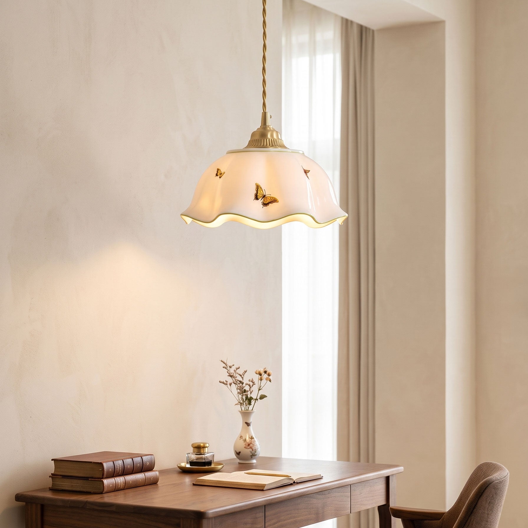 Lucinda Scalloped Pendant Light