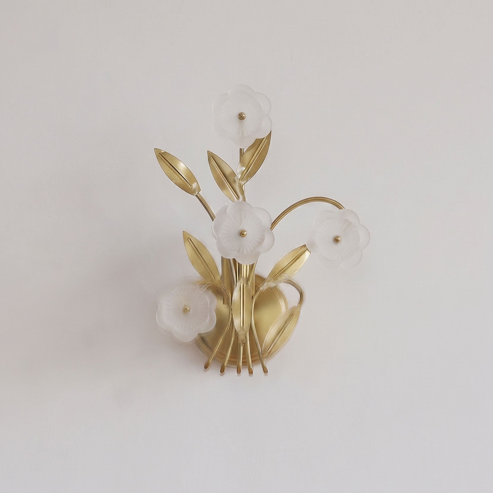 Magnus Frosted Flower Wall Sconce