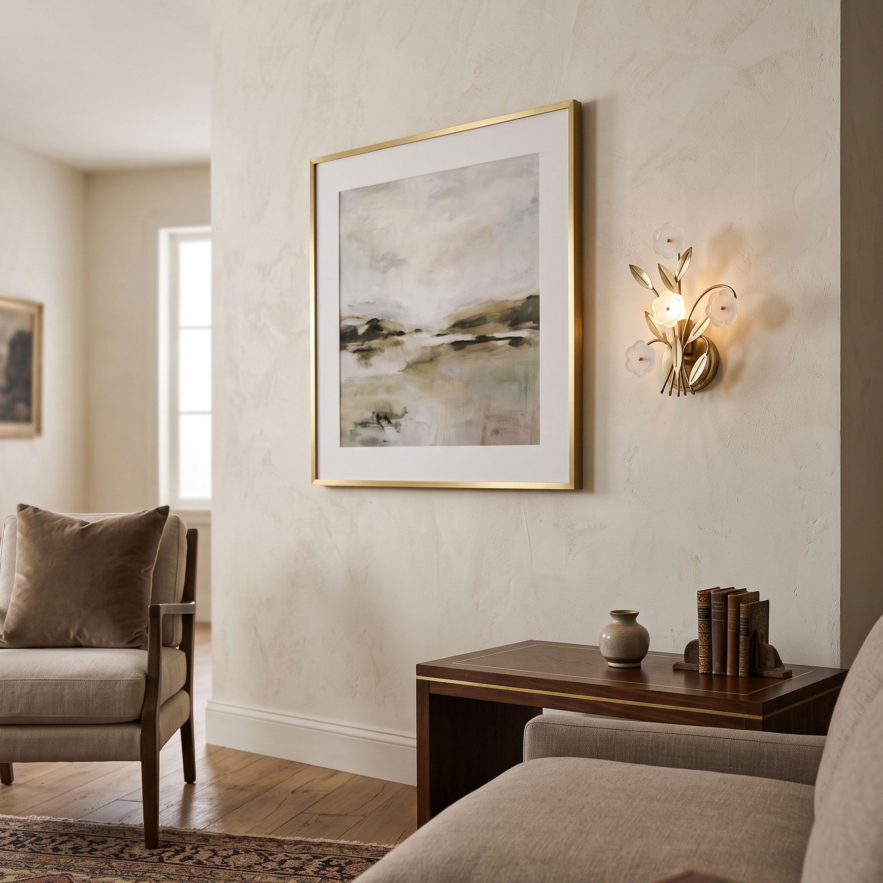 Magnus Frosted Flower Wall Sconce