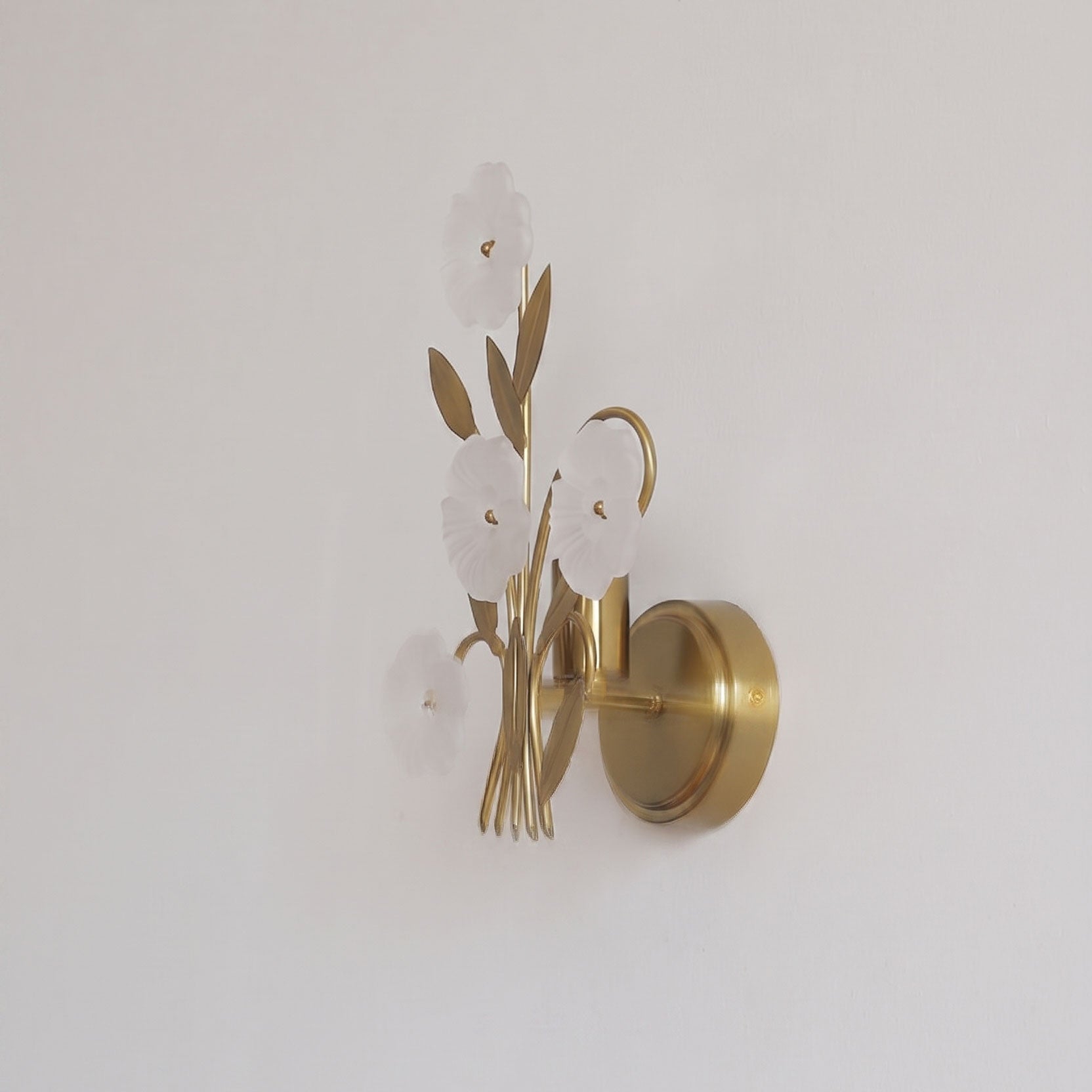 Magnus Frosted Flower Wall Sconce