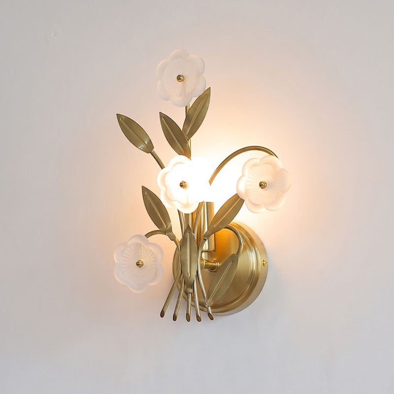 Magnus Frosted Flower Wall Sconce