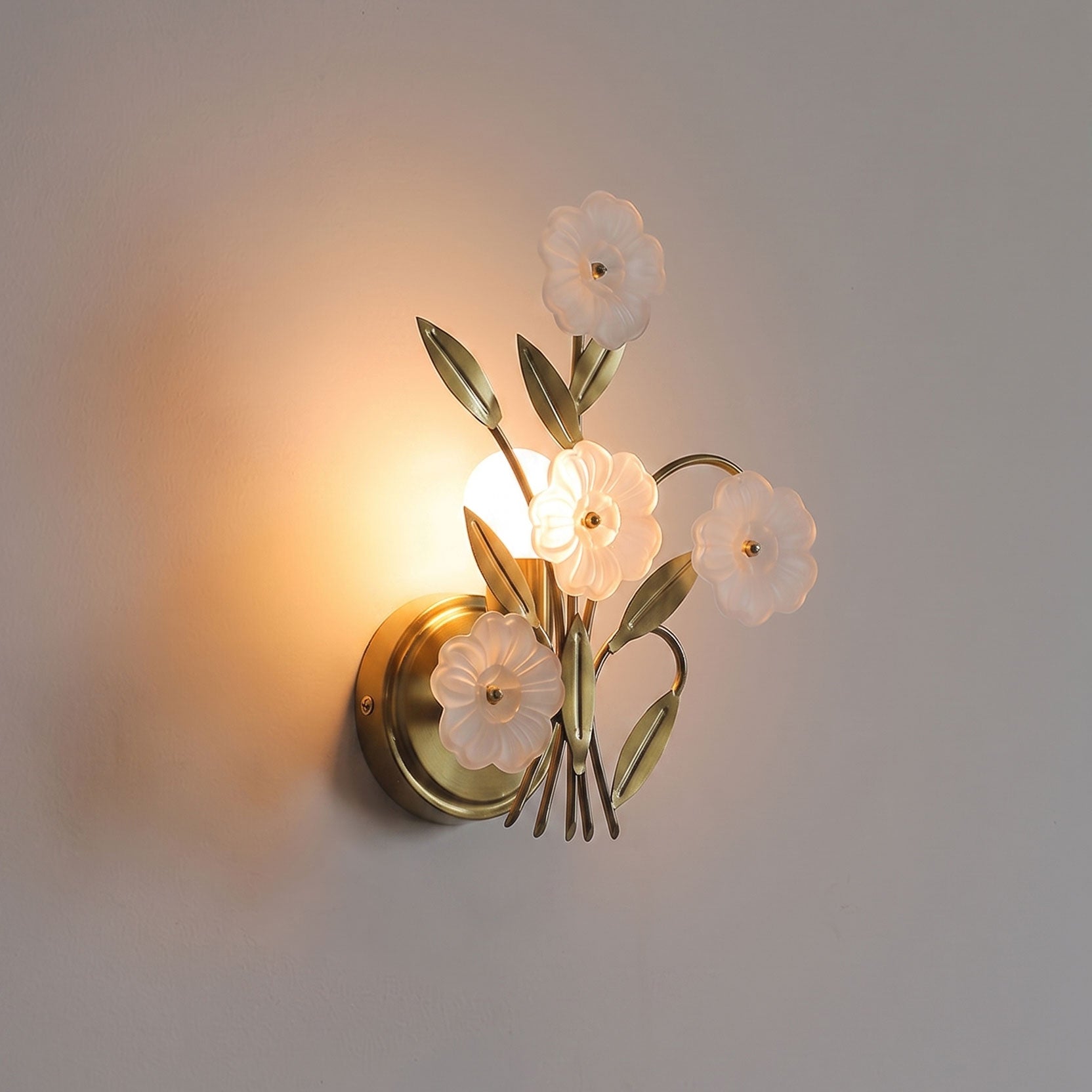 Magnus Frosted Flower Wall Sconce