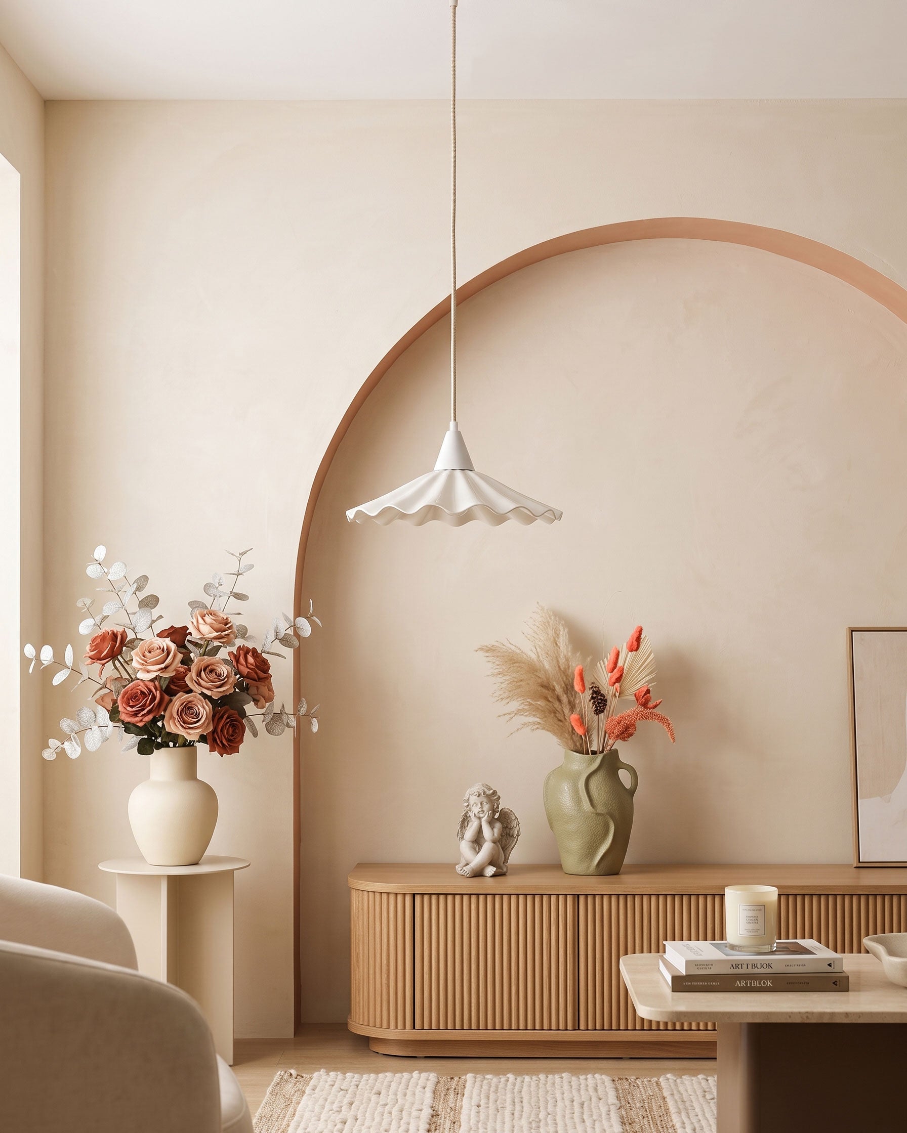 Maren Scalloped Pendant Light