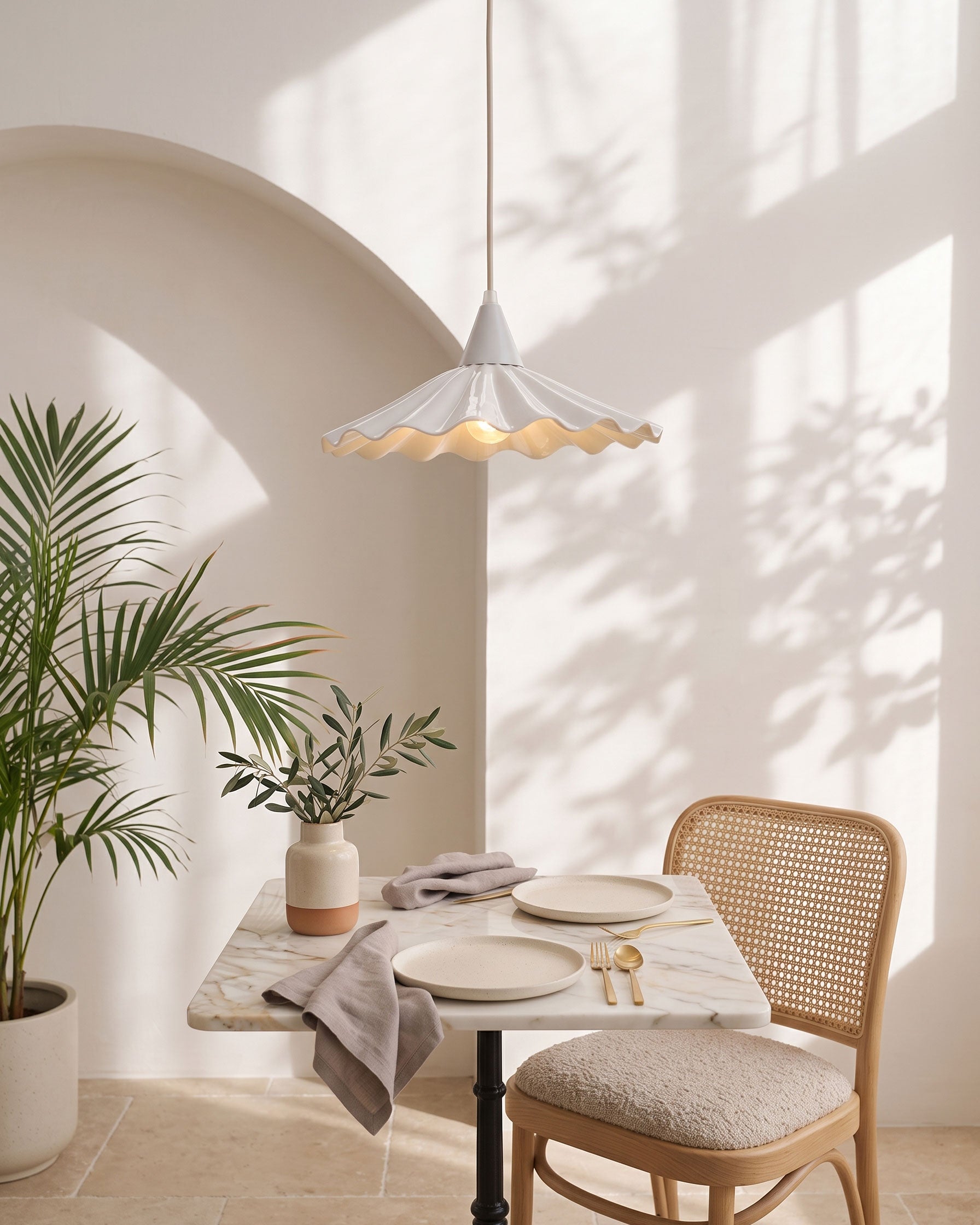 Maren Scalloped Pendant Light