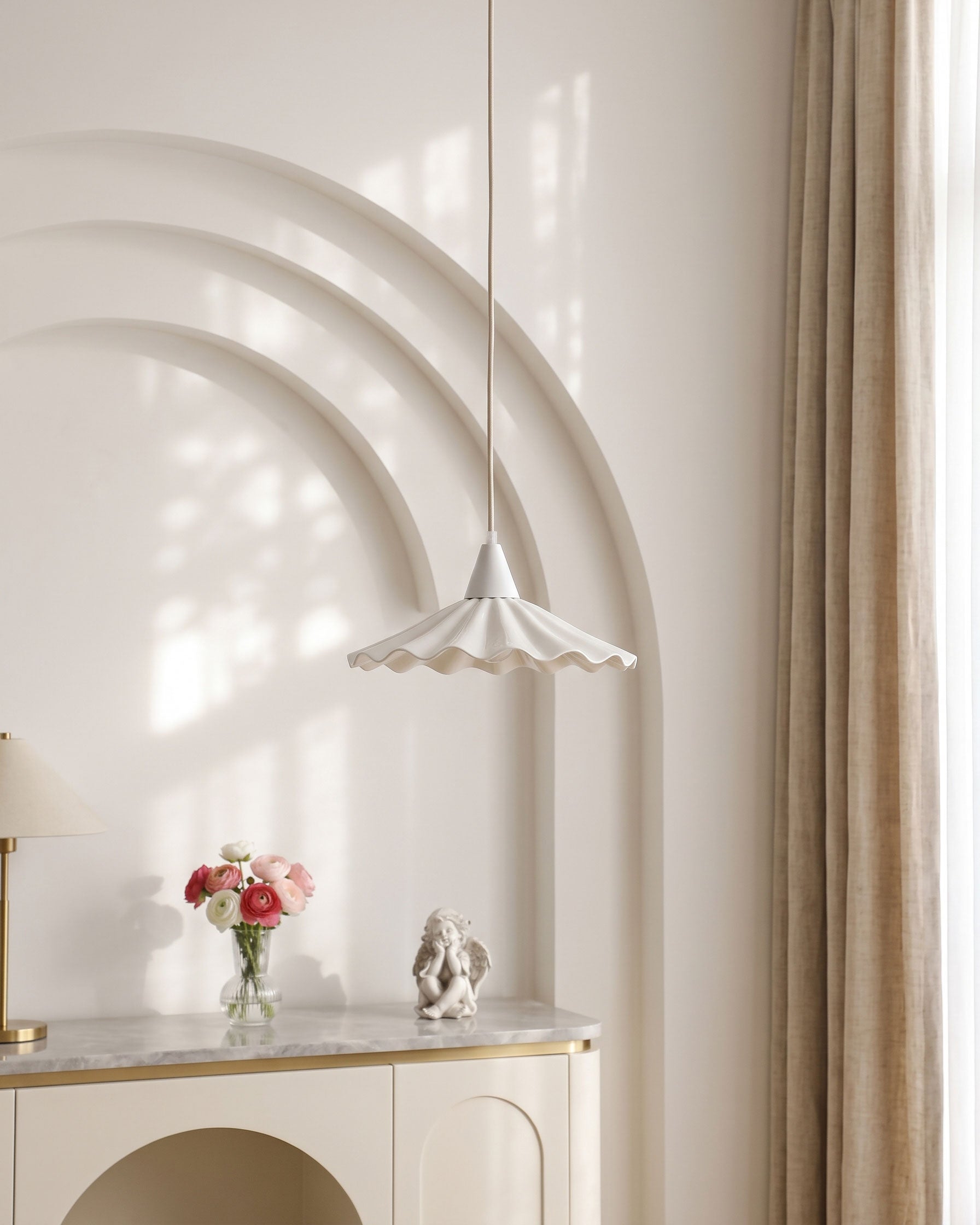 Maren Scalloped Pendant Light