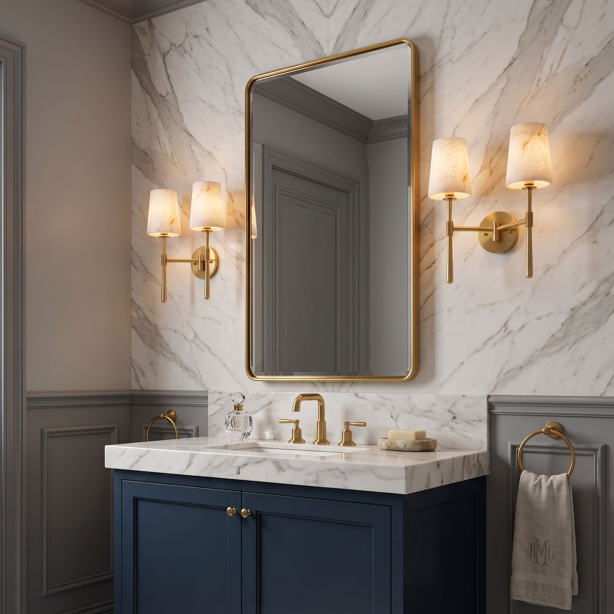 Margot Alabaster Wall Sconce